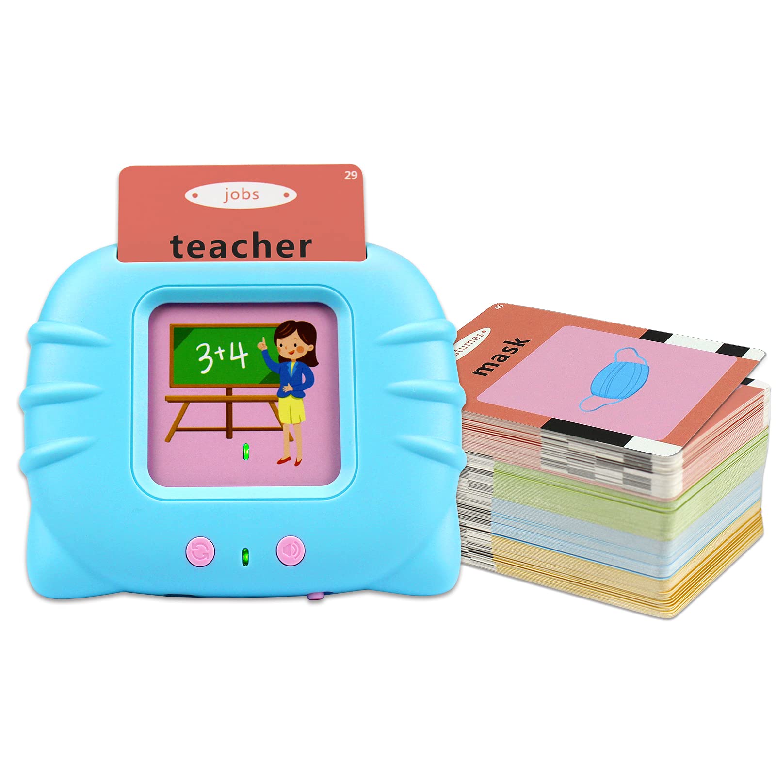 Interactive Talking Flash Cards for Toddlers Age 2-6 | 112 Educational Flashcards with 224 Words | Preschool Learning Toys for Kids | Best Gift for Boys & Girls | Perfect for Early Childhood Development & Speech Therapy