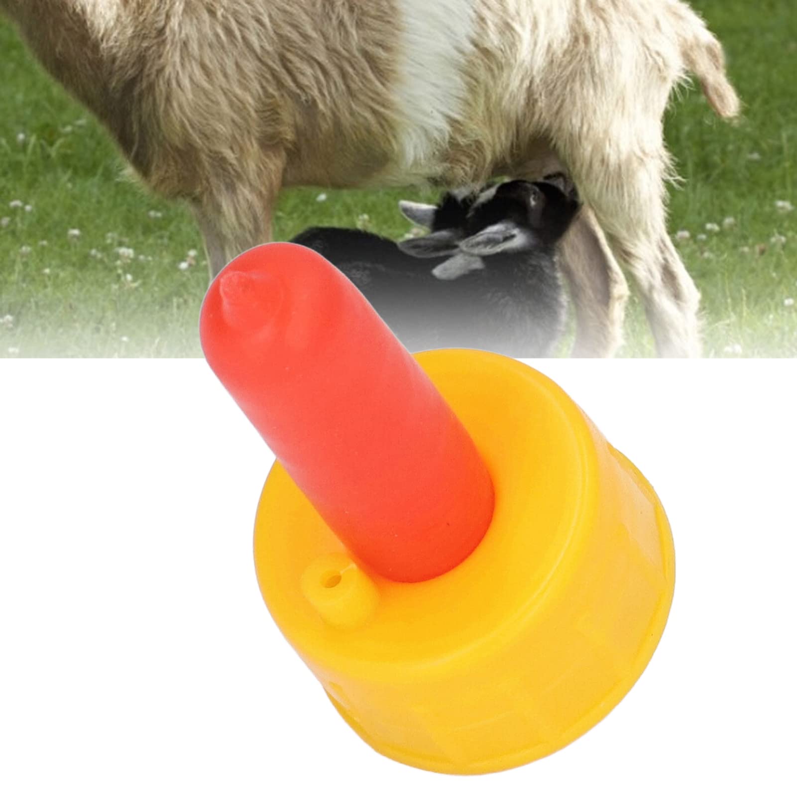 10Pcs 5.5x3cm Goat Nursing Nipples - Soft Calf & Lamb Feeding Bottle Teats - Small Animal Milk Drink Nipples for Orphaned Pets - Perfect for Goat Kids, Lambs, Puppies & Kittens - Durable Pacifier for Milk Feeder Bottles