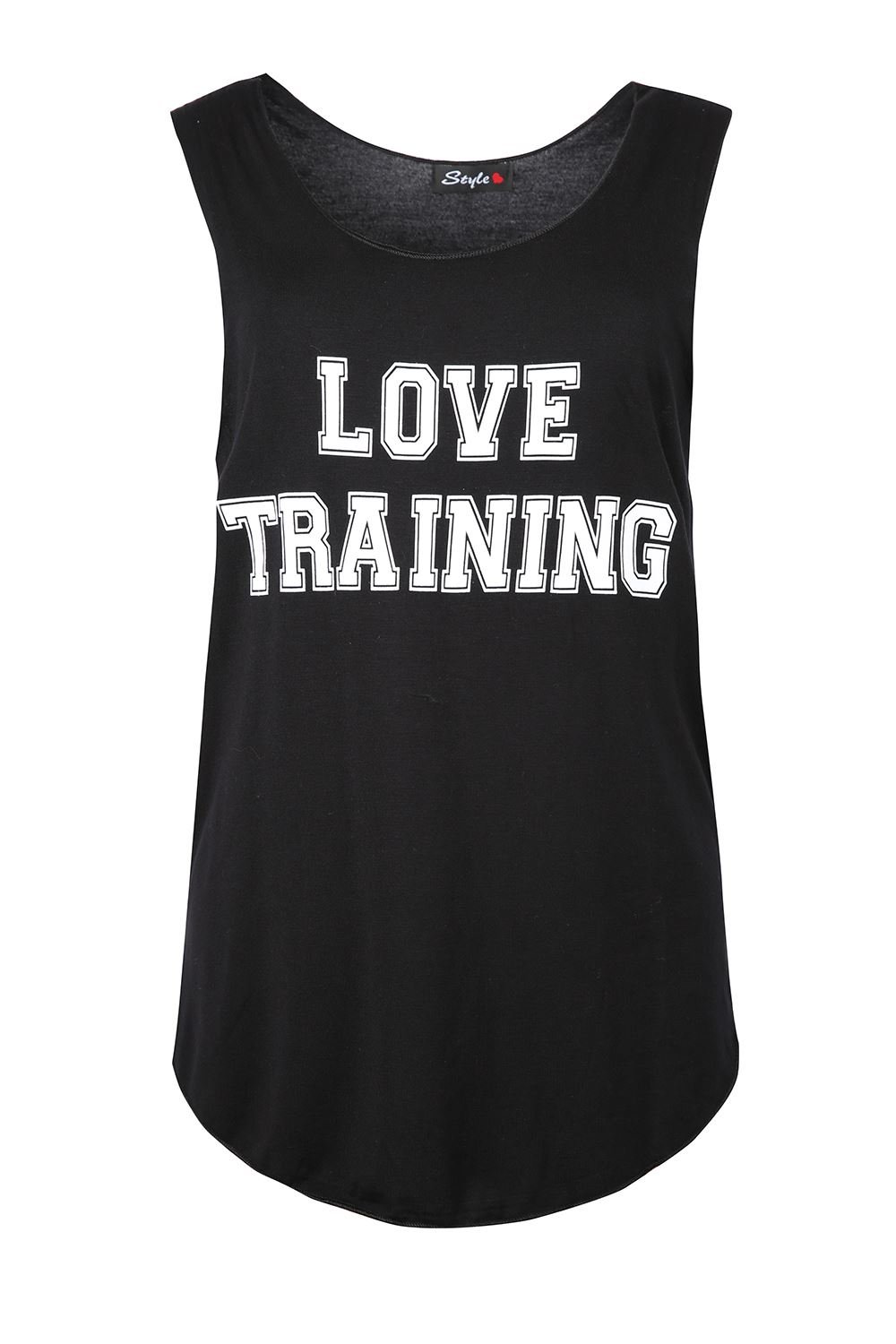Oops Outlet Women's 'Love Training' Slogan Gym Vest Top - Miss Fit Workout Tank for Yoga, Running & Fitness Training