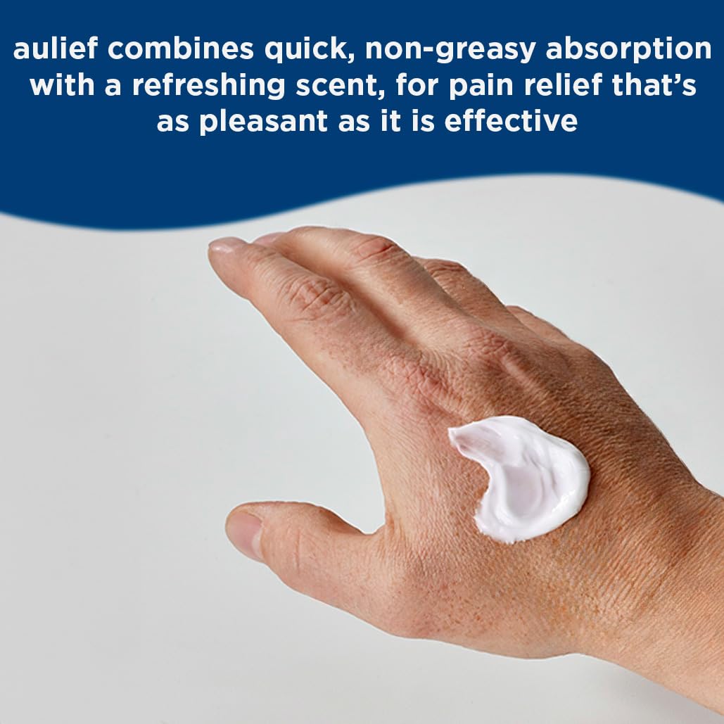 Aulief Topical Pain Relief Cream by China-Gel – Fast-Acting Neck, Knee, Back, Muscle & Joint Pain Relief – FSA HSA Approved, Dye-Free White Gel – 128 oz Bottle – Perfect for Athletes, Arthritis Sufferers & Post-Workout Recovery