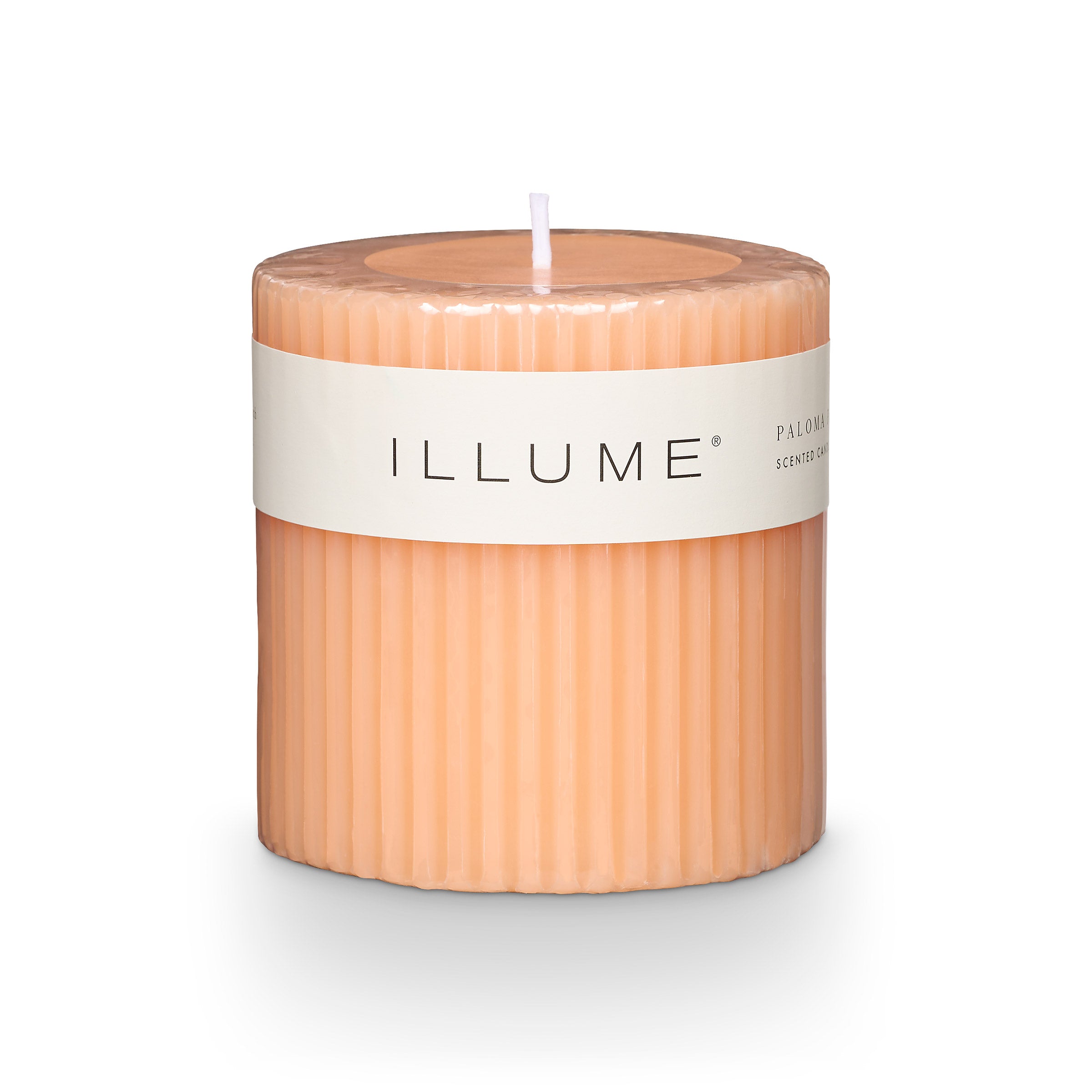Paloma Petal Small Scented Pillar Candle - Vanilla & Jasmine Aromatherapy Candle for Home Decor, Relaxation & Romantic Ambiance