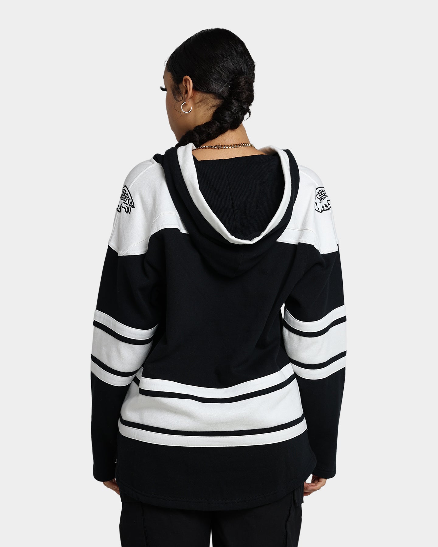 47 Brand Buffalo Sabres Superior Lacer Hoodie - Jet Black NHL Fan Apparel for Men & Women - Perfect for Game Day, Tailgating & Cold Weather