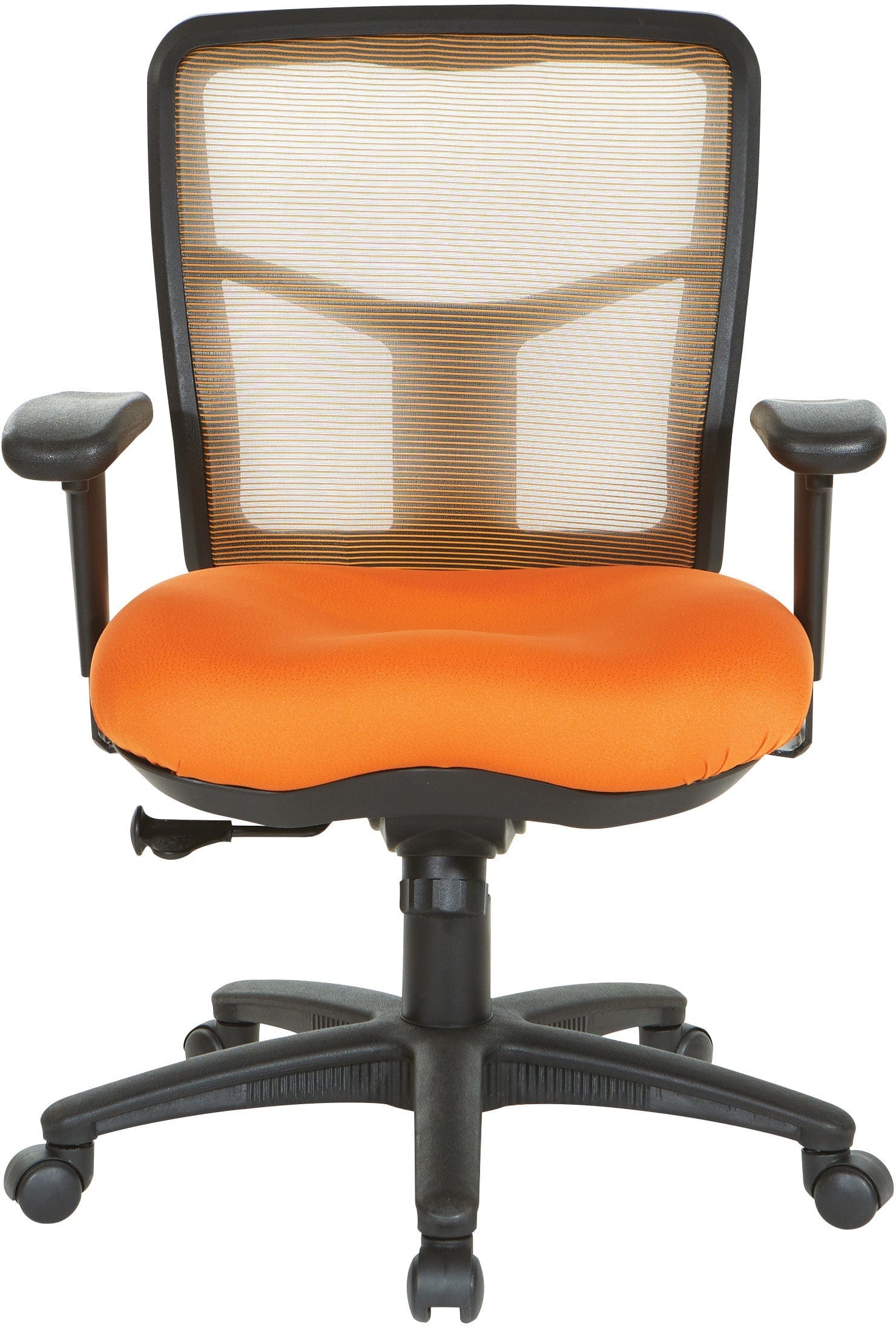 Office Star Grey Air Mesh Back Chair with Lumbar Support [92555] - Ergonomic Office Chair for Home & Work Comfort