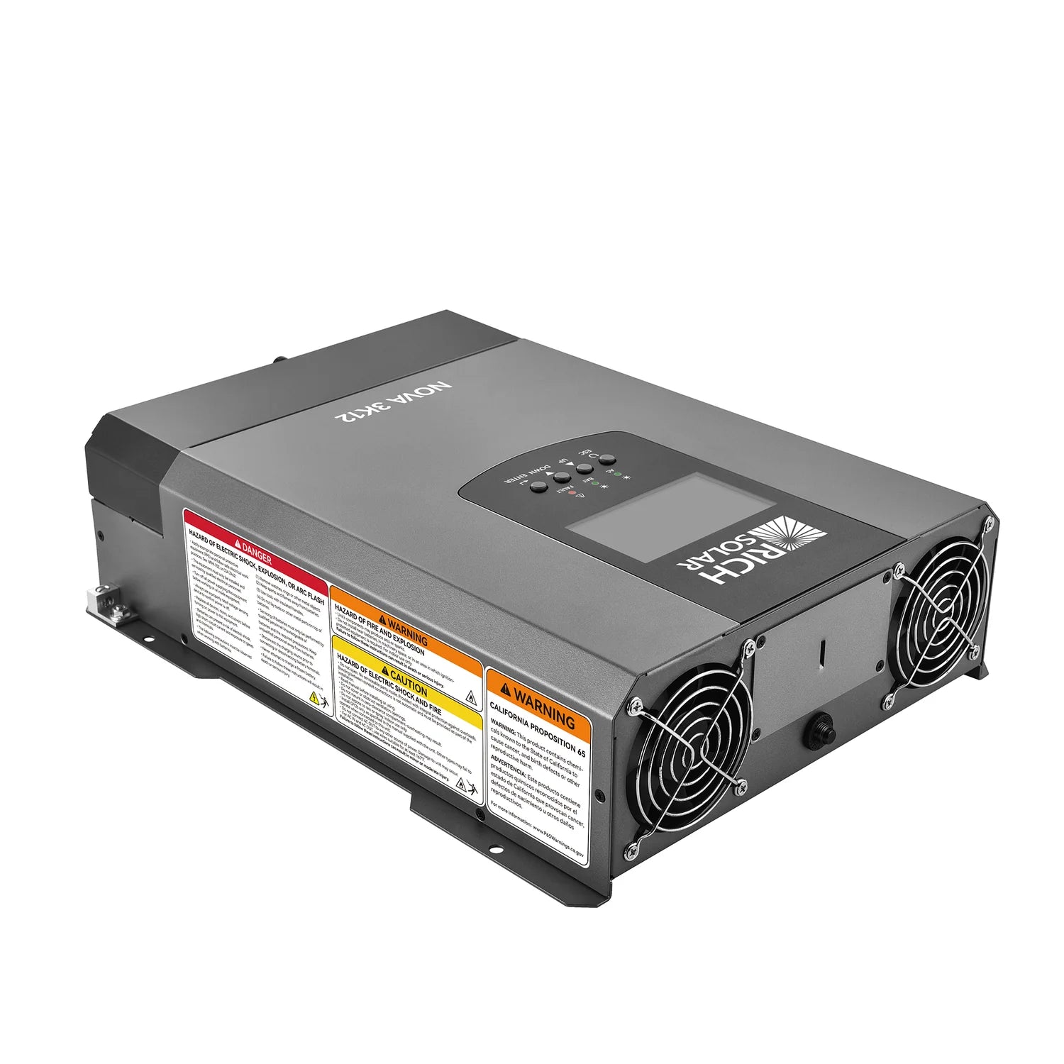 Rich Solar NOVA 3K12 3000W 12V Pure Sine Wave Power Inverter with Built-in Transfer Switch - Perfect for RVs, Boats, Off-Grid Solar Systems & Emergency Backup Power