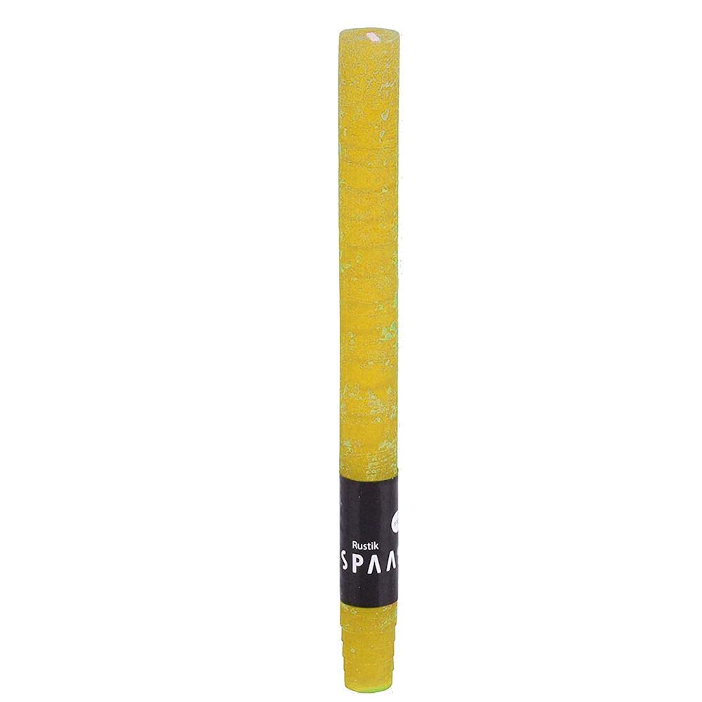 12 x 12 Unscented Rustic Household Candles - 21mm x 250mm Paraffin Wax Pillars in Warm Autumn Yellow | Perfect for Fall Decor, Wedding Centerpieces, Cozy Home Ambiance & Holiday Lighting