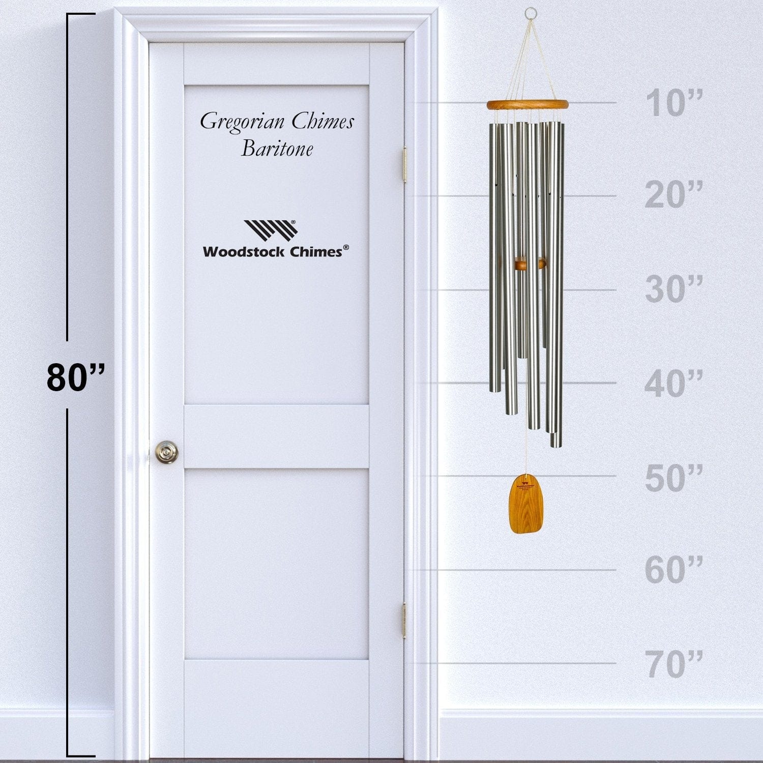 Baritone Gregorian Chimes - Handcrafted Metal Wind Chimes for Meditation & Outdoor Decor | Perfect for Garden, Patio, and Relaxation Spaces