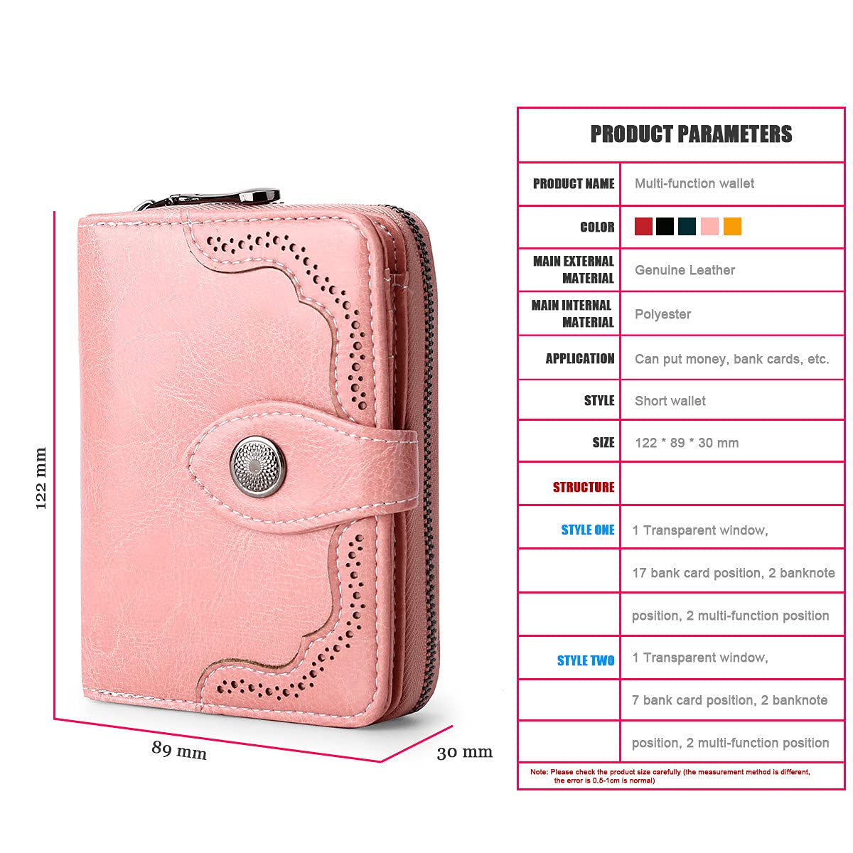 RFID Blocking Leather Wallets for Women - Slim Bifold Wallet with Zipper Pocket & Card Slots | Perfect for Everyday Use, Travel & Gift Giving