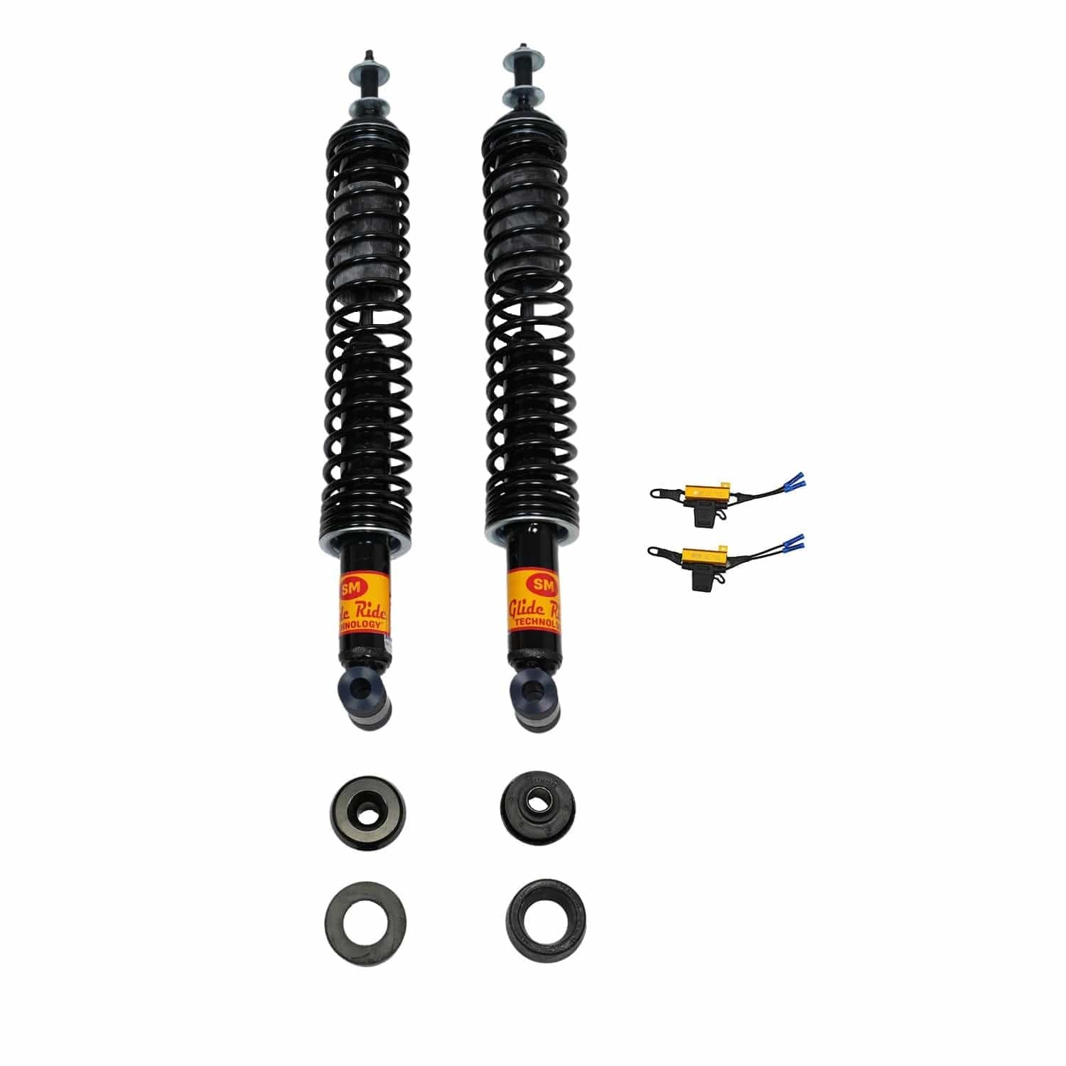 Strutmasters Air Suspension Conversion Kit for 1994-1999 Cadillac Deville Rear - Compatible Replacement with Resistor (CADR4) - Improve Ride Comfort & Eliminate Air Suspension Issues