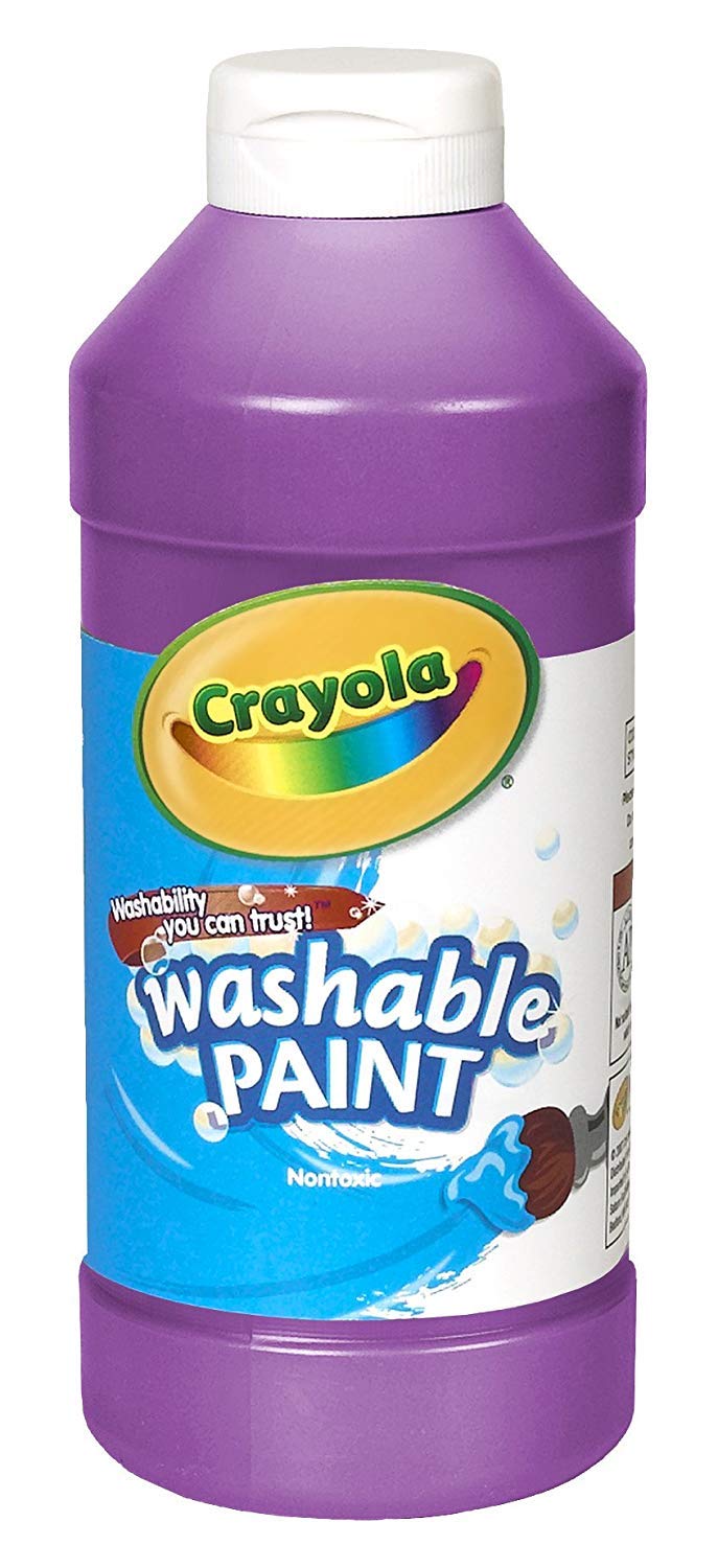 Crayola Washable Purple Paint - 16 oz Non-Toxic Kids Craft Supplies for DIY Art Projects, School Activities & Home Decor