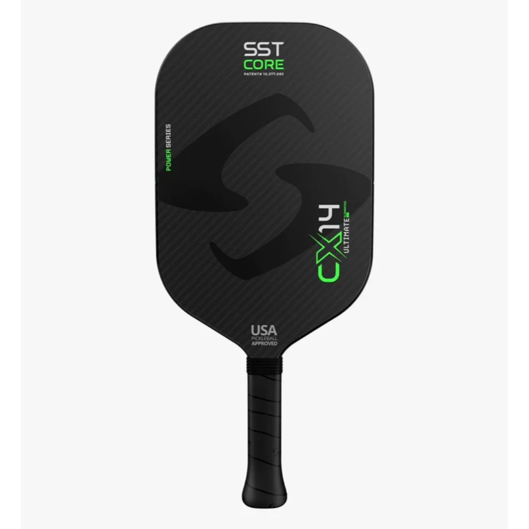 Gearbox CX14E Ultimate Power Elongated Pickleball Paddle - 8.5oz Lightweight Carbon Fiber Racket [Green] | Perfect for Competitive Play & Outdoor Pickleball Games