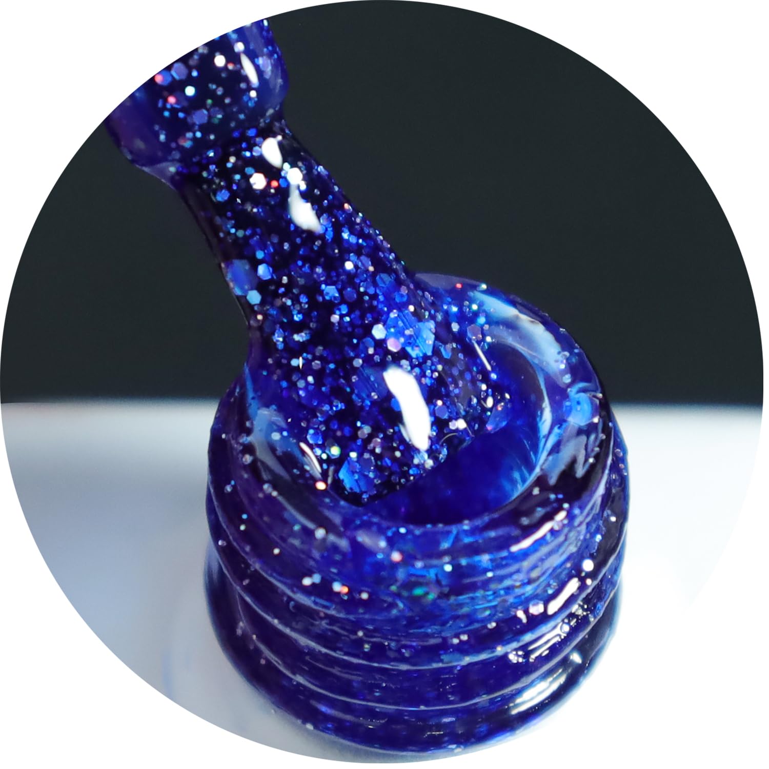 Blue Diamond Glitter Gel Nail Polish - Holographic Soak Off UV/LED Gel for Trendy Summer Nail Art | DIY Manicure Kit for Women & Girls | Perfect for Parties, Weddings & Special Occasions