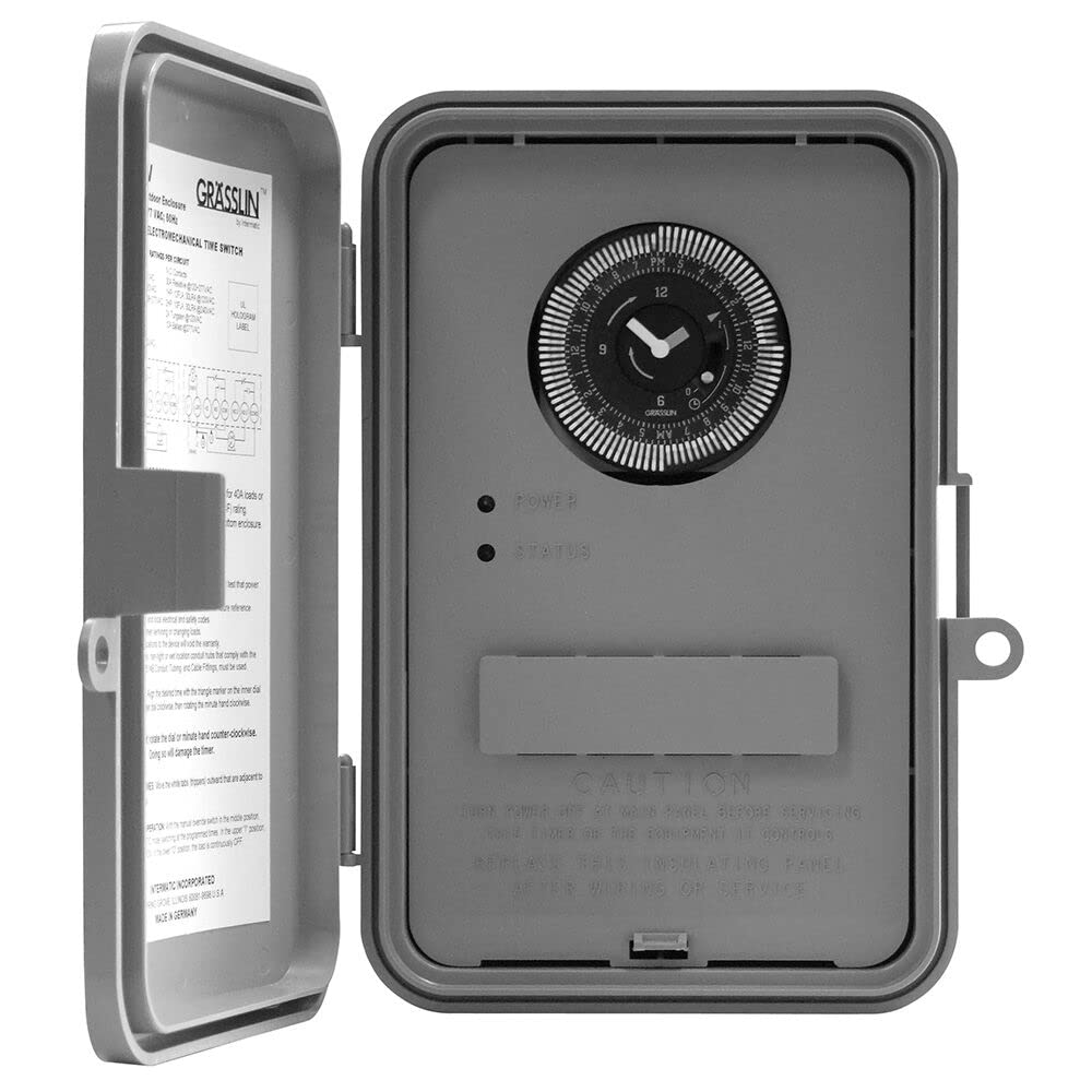 Intermatic GM40AV-Q 40A 120-277V DPDT Auto-Voltage Timer with Type 3R Plastic Enclosure - Ideal for Outdoor Lighting, HVAC Systems, and Pool Equipment Control