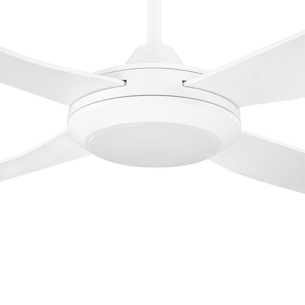 Eglo Bondi 48 Inch 122cm White Ceiling Fan with 20W LED CCT Light - Perfect for Living Room, Bedroom & Outdoor Spaces