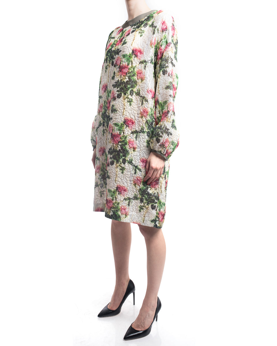 Antonio Marras Spring 2016 Floral Shimmer Shift Dress - Elegant A-Line Silhouette for Women | Perfect for Cocktail Parties, Weddings & Special Occasions