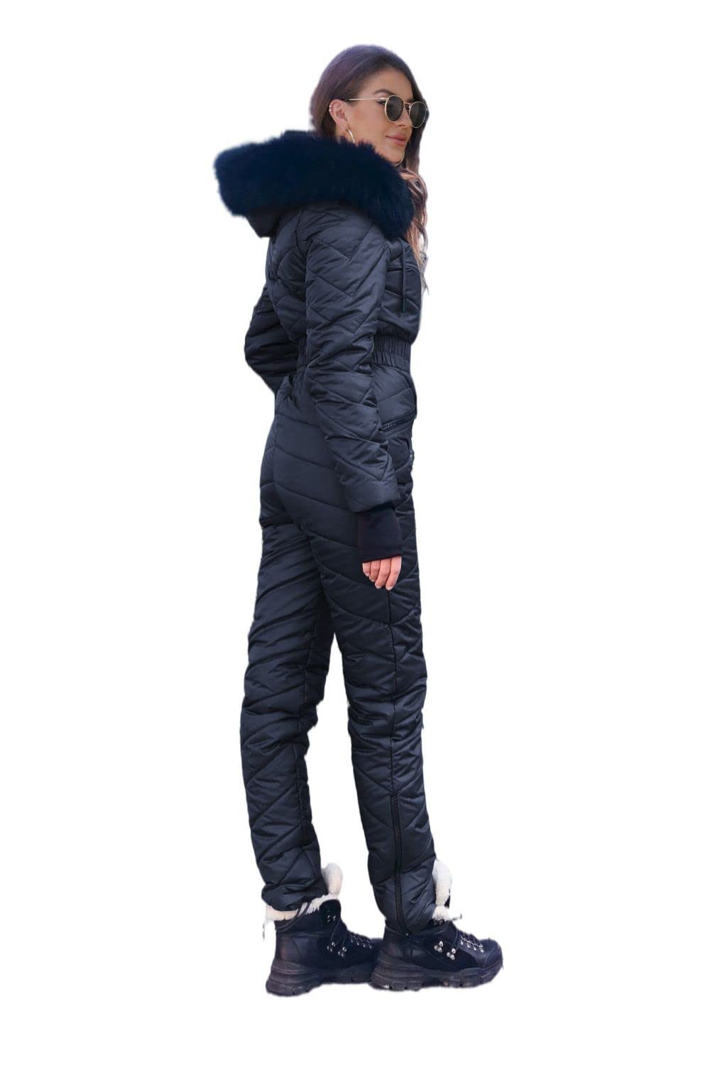 Yousify Women's Waterproof Ski Suit - Winter Snowsuit Jumpsuit for Outdoor Sports & Snowboarding - Warm & Windproof Jacket for Skiing, Snowboarding & Cold Weather Adventures