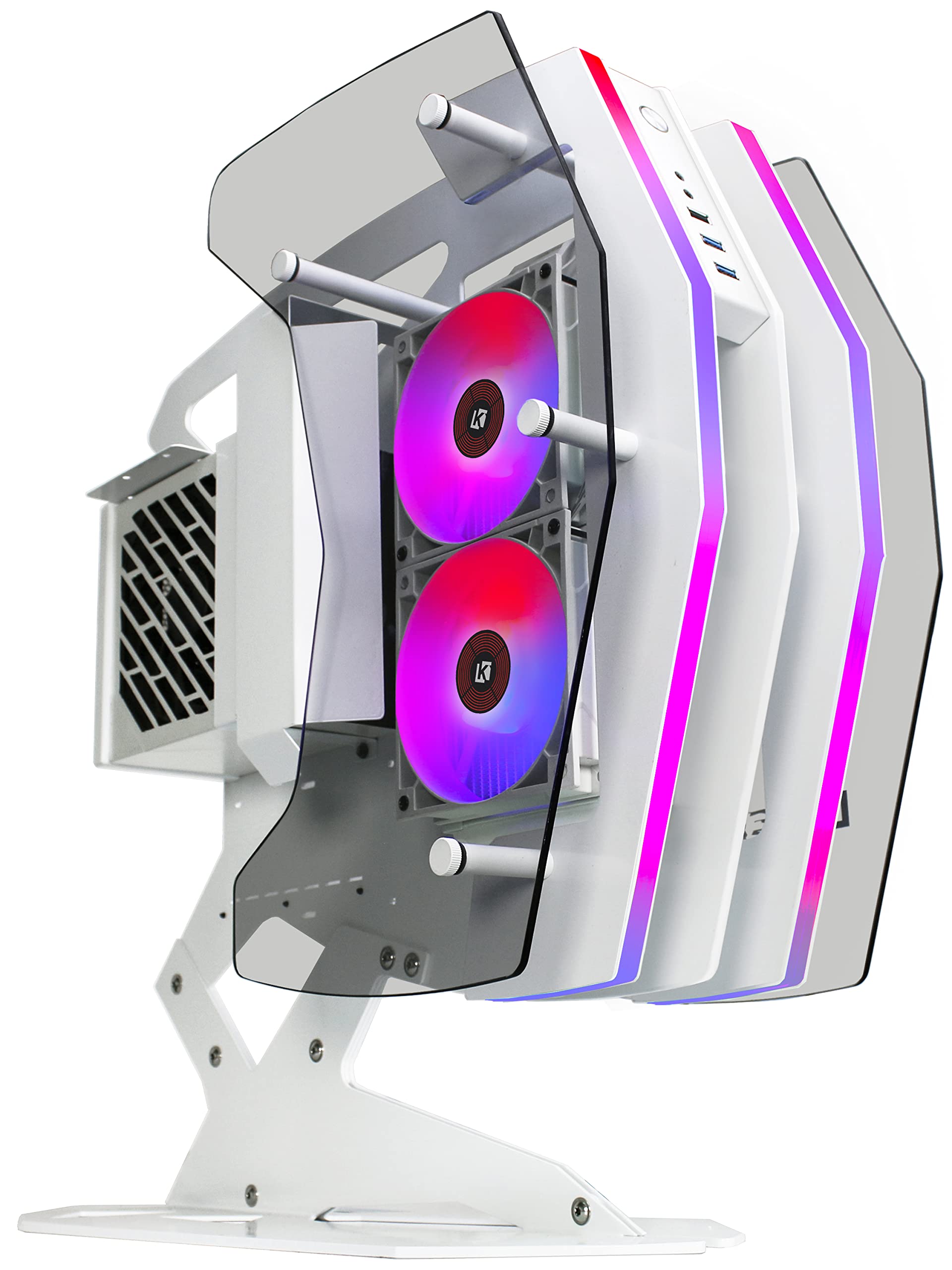 KEDIERS Innovative ATX Mid Tower PC Case - Tempered Glass Gaming Computer Case with 2 ARGB Light Boards & RGB Fans | Perfect for Gaming Rigs, Workstations & Custom PC Builds