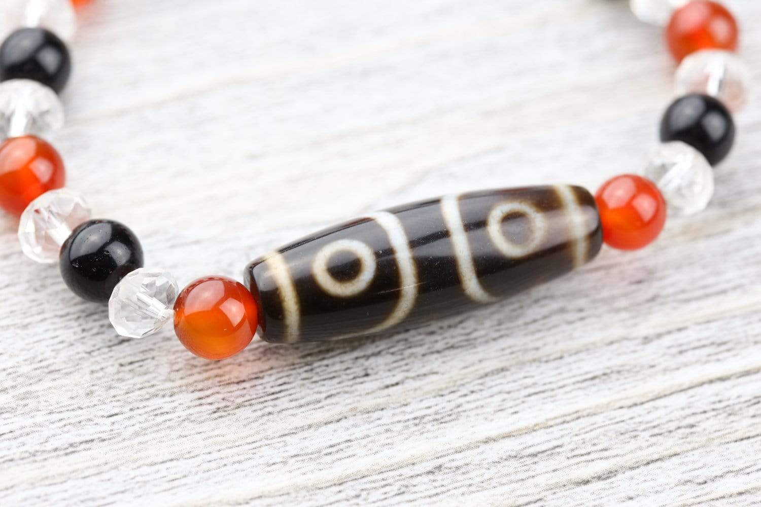 Authentic Tibetan Chakra Dzi Bead Mala Bracelet for Meditation, Yoga & Spiritual Healing - Buddhist Prayer Beads for Stress Relief & Positive Energy