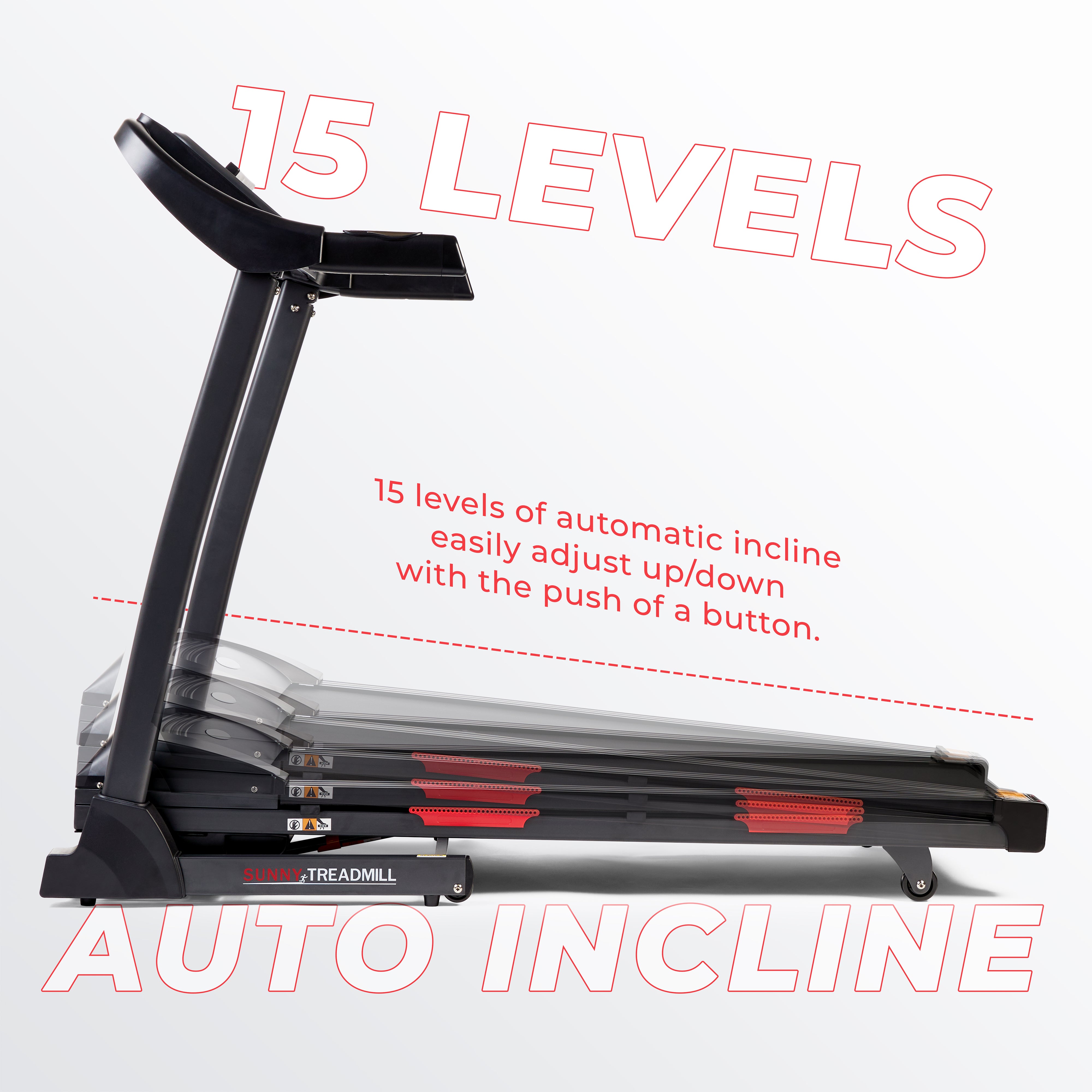 Premium Folding Auto Incline Smart Treadmill with Bluetooth - SunnyFit® App Compatible for Home Gym & Cardio Workouts