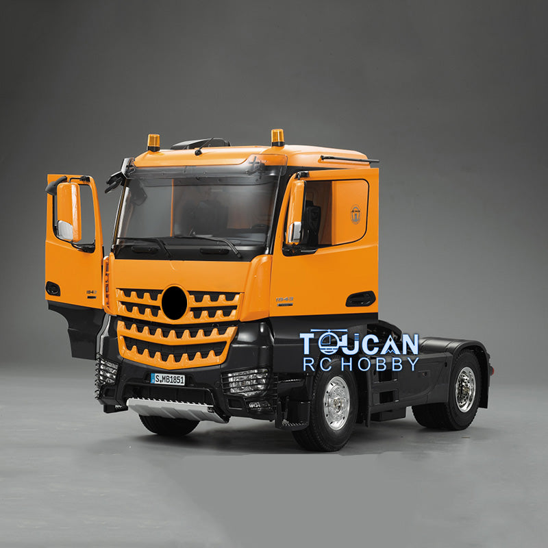 1/14 Scale 4x2 RC Tractor Truck - 2 Axle Remote Control Electric Vehicle with 540 Motor & Painted Cabin (Open Door Version) - Perfect for Hobbyists, Collectors, and Off-Road Racing Enthusiasts