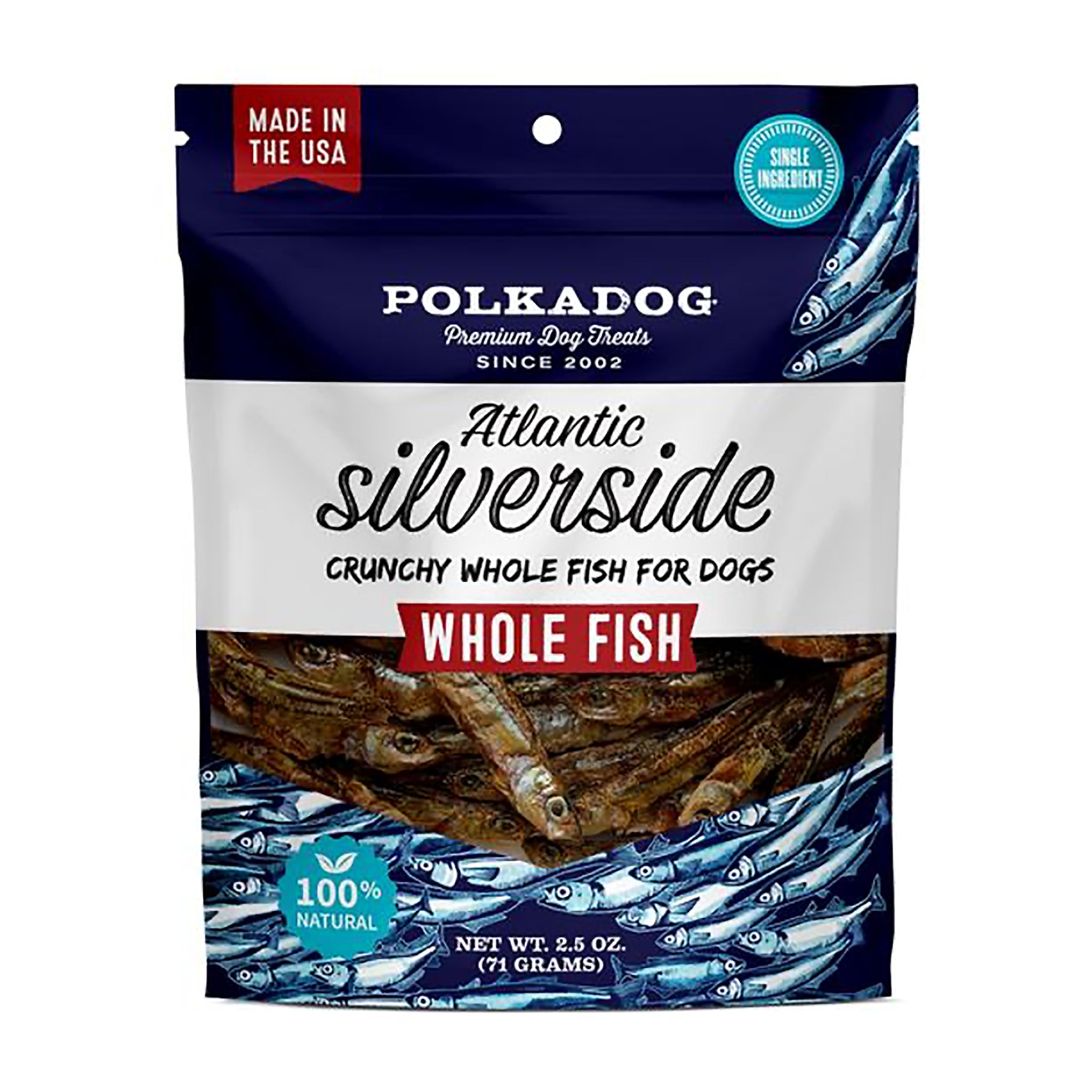 Premium Freeze-Dried Atlantic Silverside Dog Treats - All-Natural, Grain-Free, High-Protein Snacks for Dogs - Perfect for Training, Rewards & Dental Health