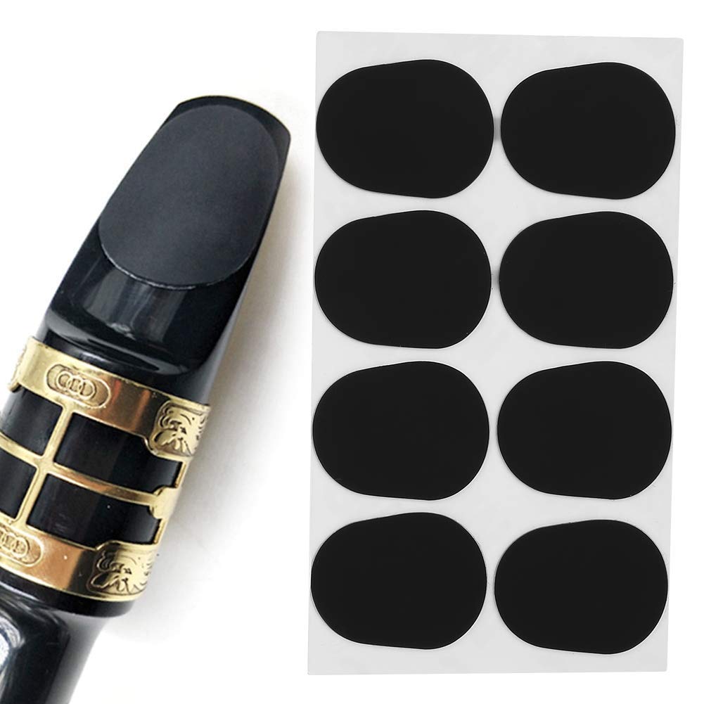 8 PCS Saxophone Mouthpiece Cushions Pads Patches for Saxophone and Clarinet - Black | Bnineteenteam | Comfortable Cushioning for Professional Musicians & Students