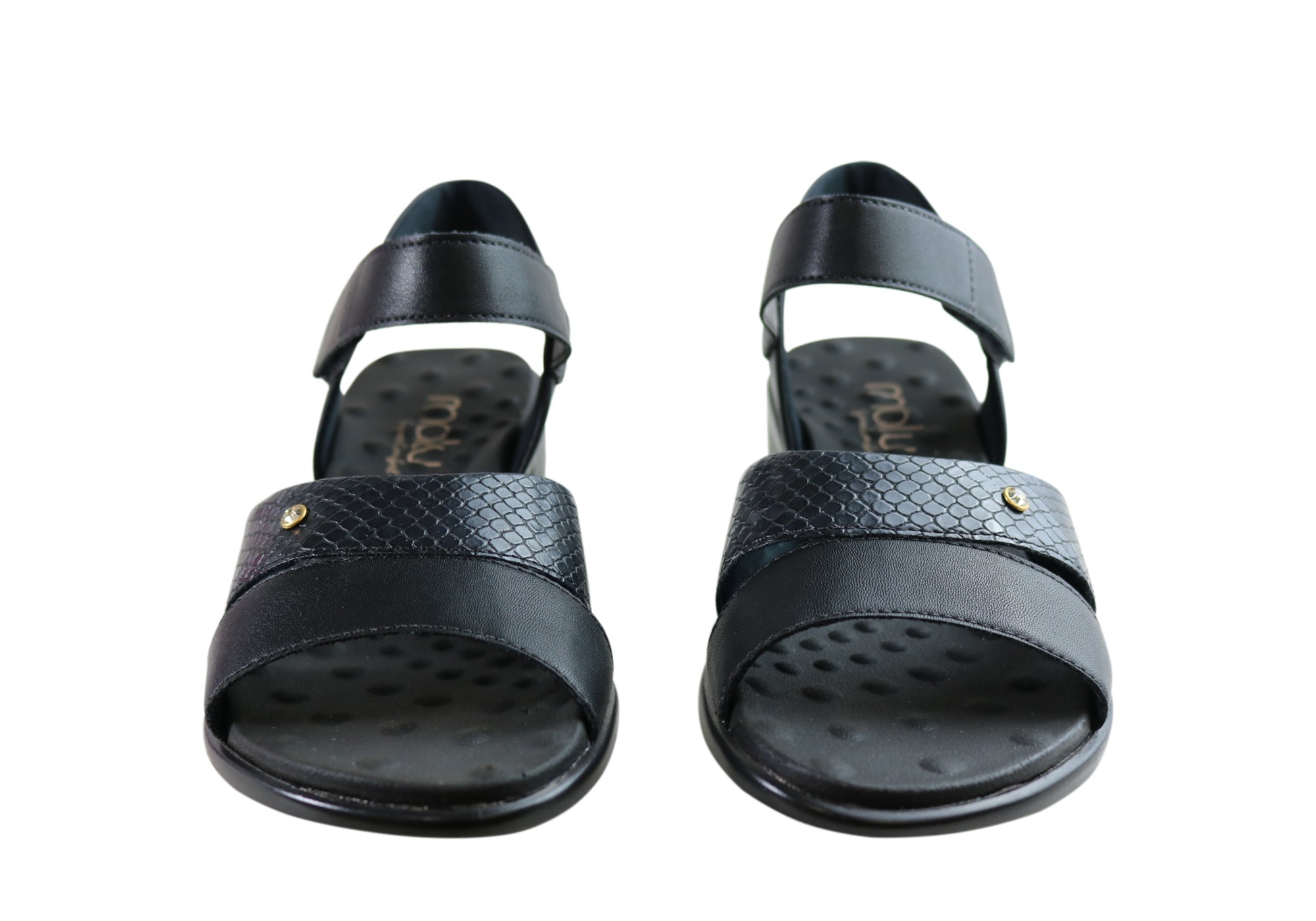 Malu Supercomfort Calla Women's Comfort Low Heel Sandals - Brazilian Made Leather Summer Shoes for Walking, Travel & Beach Vacations
