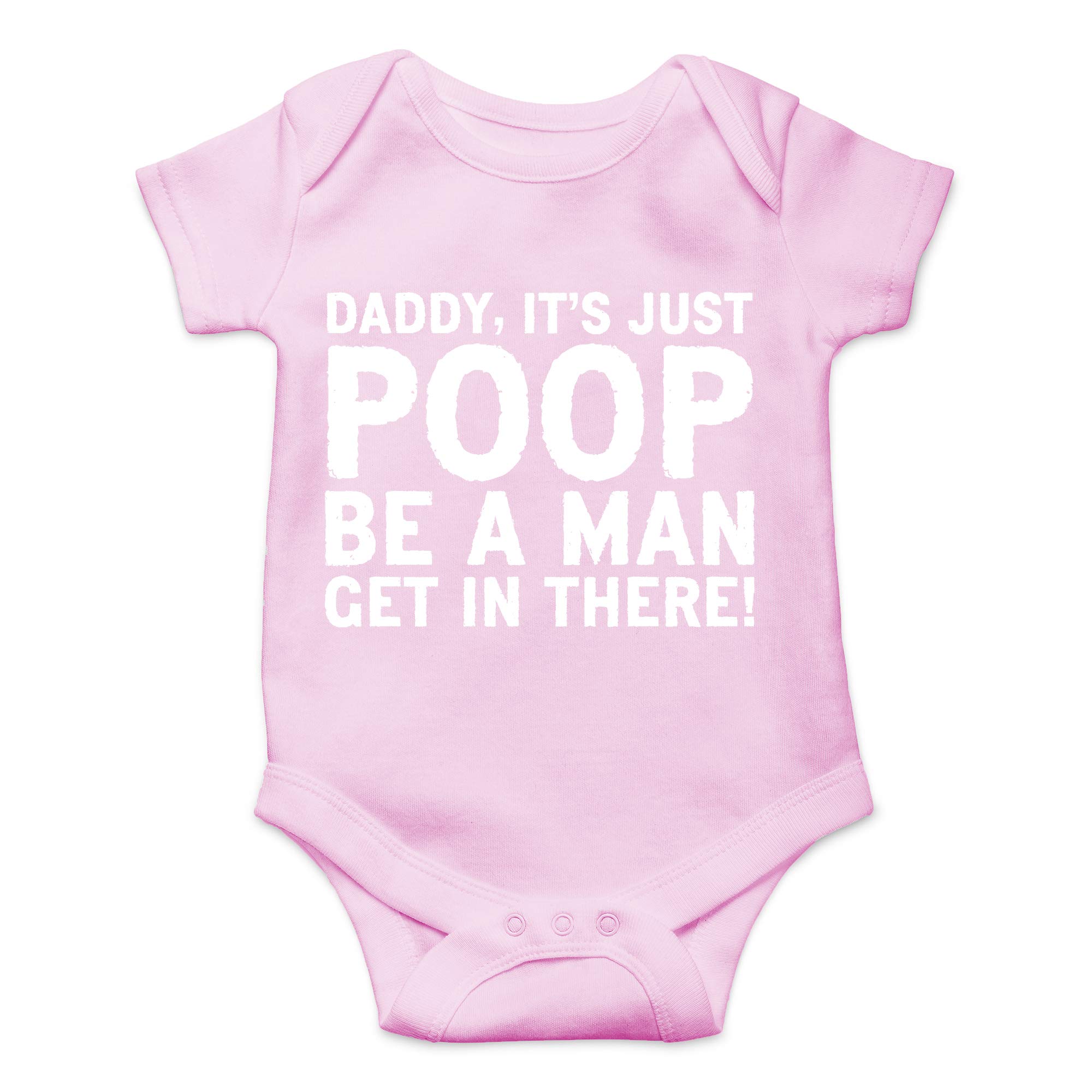 Funny Baby Bodysuit - 'Daddy, It's Just Poop' Newborn Onesie for Boys & Girls | Cute Infant Outfit for Playtime & Photo Shoots | CBTwear
