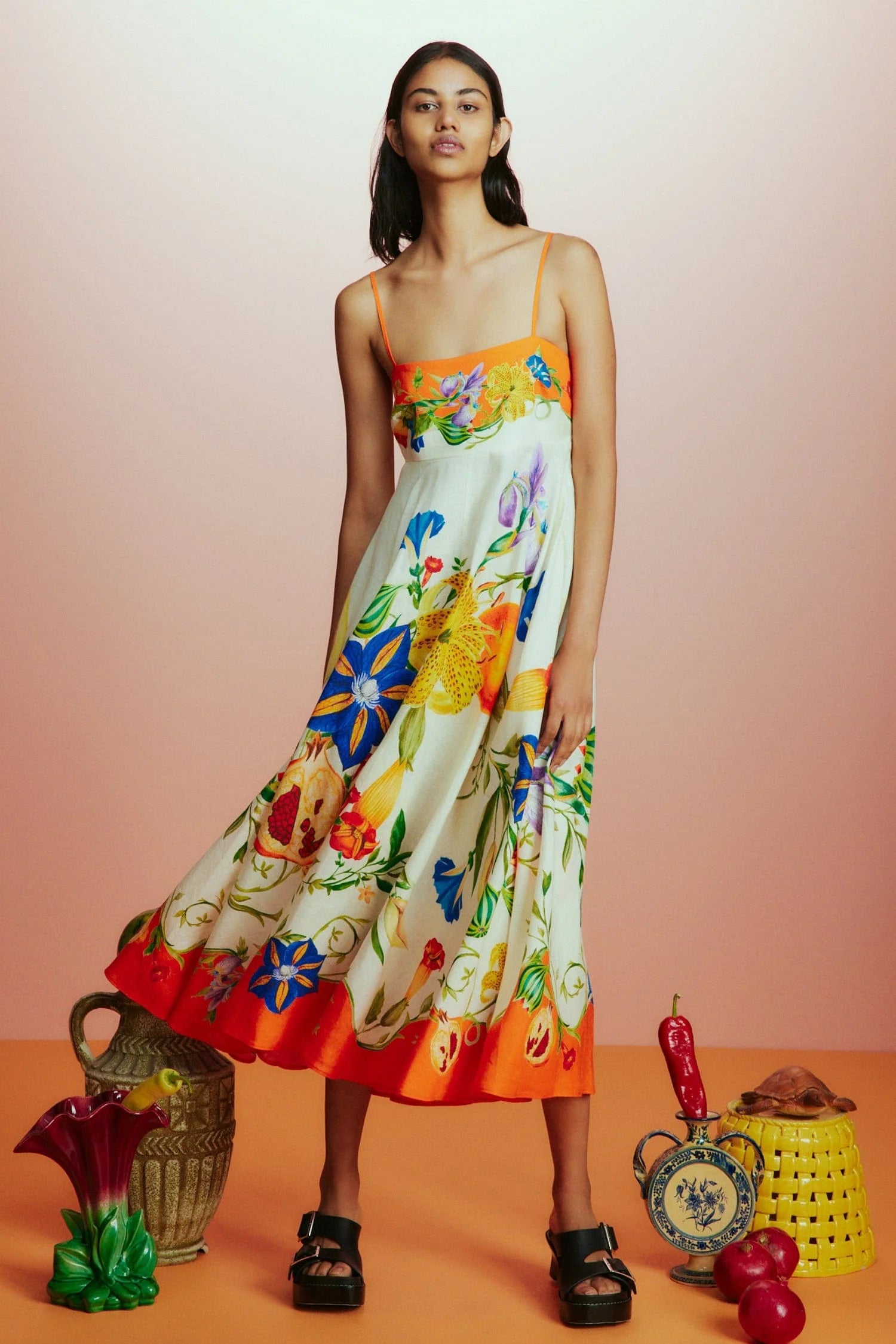 Floral Print Sundress for Women - Summer Beach Dress with Pockets - Perfect for Vacation, Pool Party, and Outdoor Activities