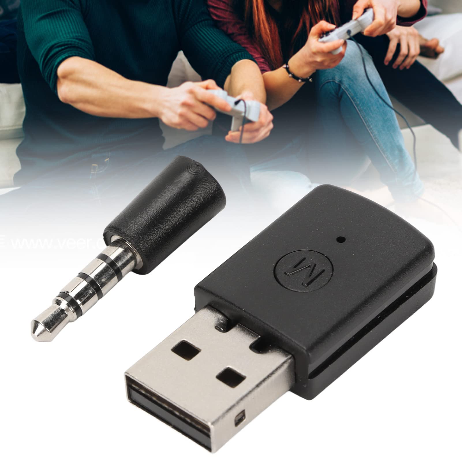 PS5 Bluetooth Adapter Kit - Mini USB Dongle Receiver & Transmitter for Wireless Audio (A2DP/HFP/HSP) - Compatible with PlayStation 5 Headsets & Controllers | Gaming, Streaming & Online Chat Accessory