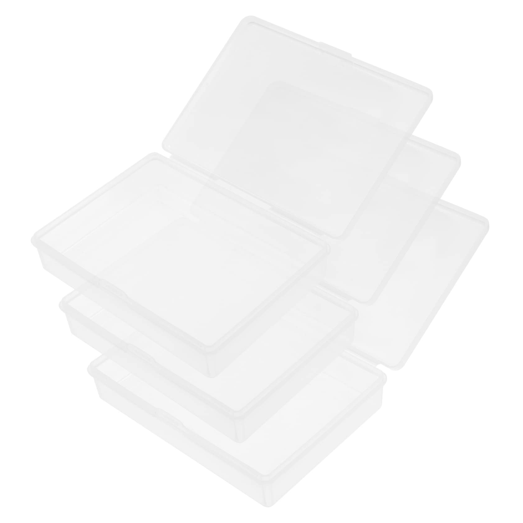 VICASKY 6 Pack Poker Card Storage Box - Plastic Playing Cards Holder Case with Lid - Organize & Protect Collectible Cards for Poker Games, Magic Tricks & Card Collecting