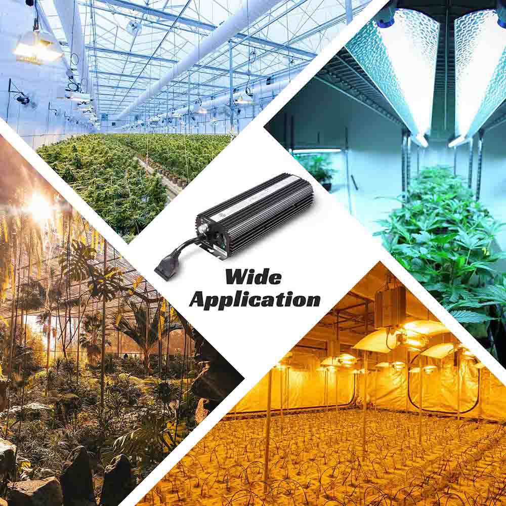 600W Digital Dimmable Ballast for MH/HPS Grow Lights - Compatible with Hydroponic Indoor Plant Growing Systems - Perfect for Greenhouse, Grow Tent & Horticulture Lighting