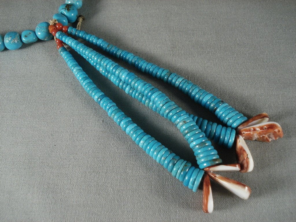 124 Gram Vintage Navajo Native American Jewelry jewelry Turquoise Necklace