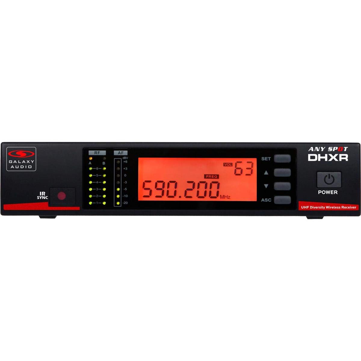 Galaxy Audio DHX Wireless Headset Microphone System with DHXR Receiver & MBP77 Bodypack Transmitter (518-542 MHz) - Perfect for Live Performances, Public Speaking, and Professional Audio Recording