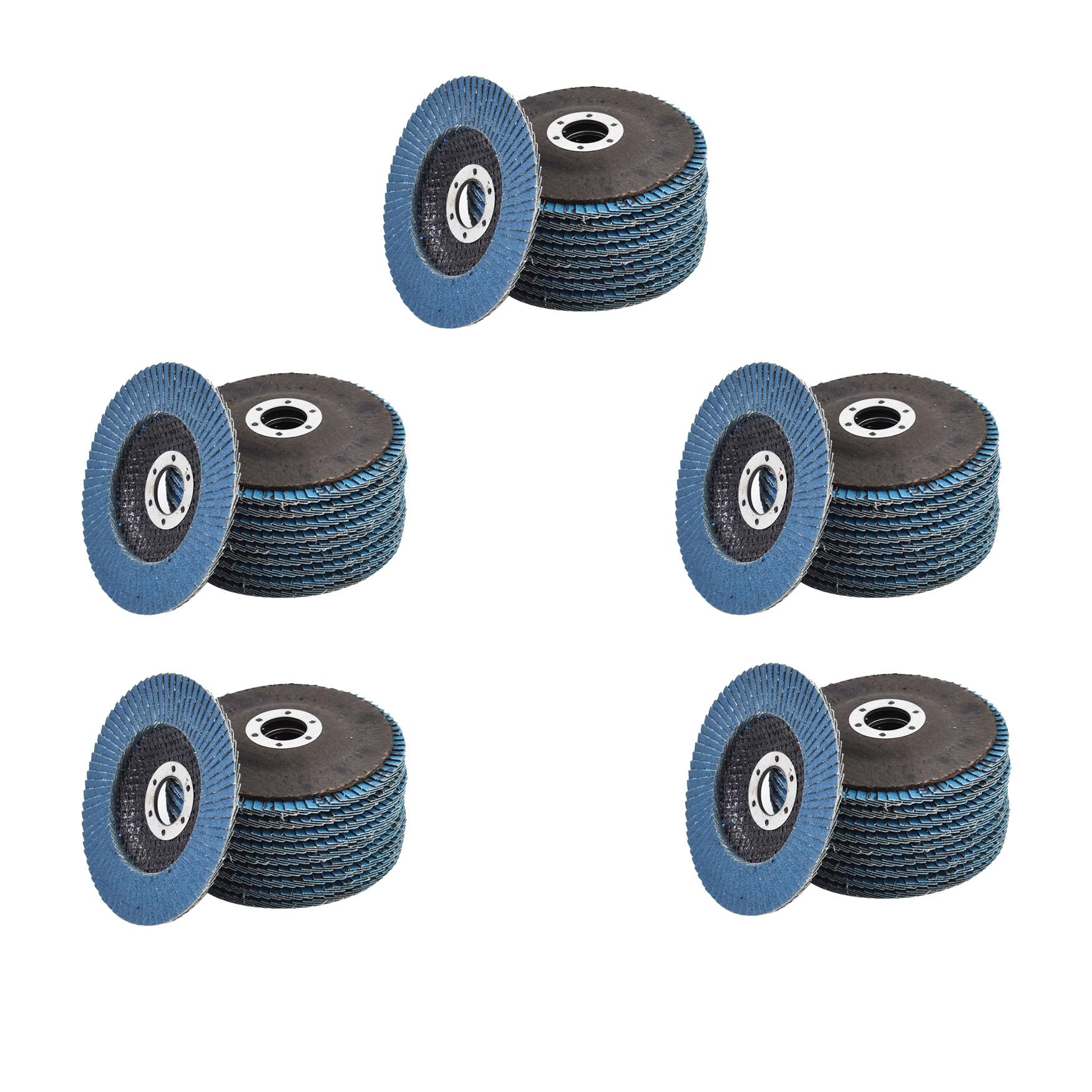 WFLNHB 4-1/2 x 7/8 Inch Flap Discs 120 Grit Zirconia Grinding Wheel - 50 Pack Angle Grinder Abrasive Sanding Discs for Metal, Wood & Stone - Perfect for Welding, Polishing & Surface Preparation