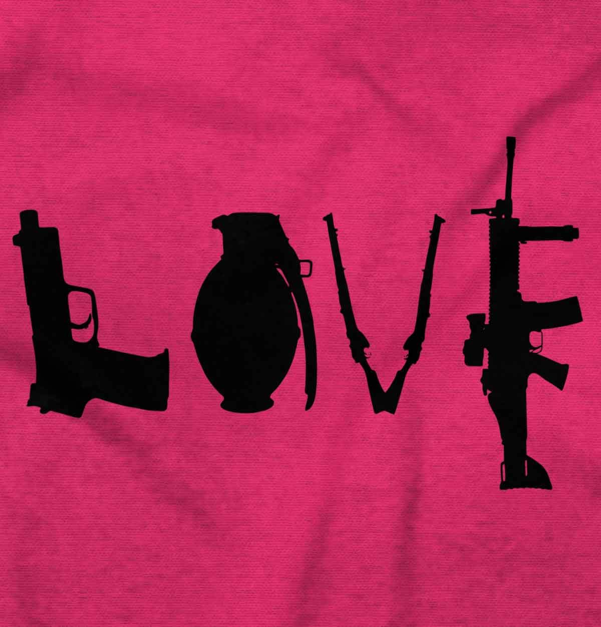 Love Pistol Rifle Arms Owner America Women's Graphic T-Shirt | Patriotic Gun Rights Tee for Women | Perfect for 2A Supporters & Shooting Range Outfits