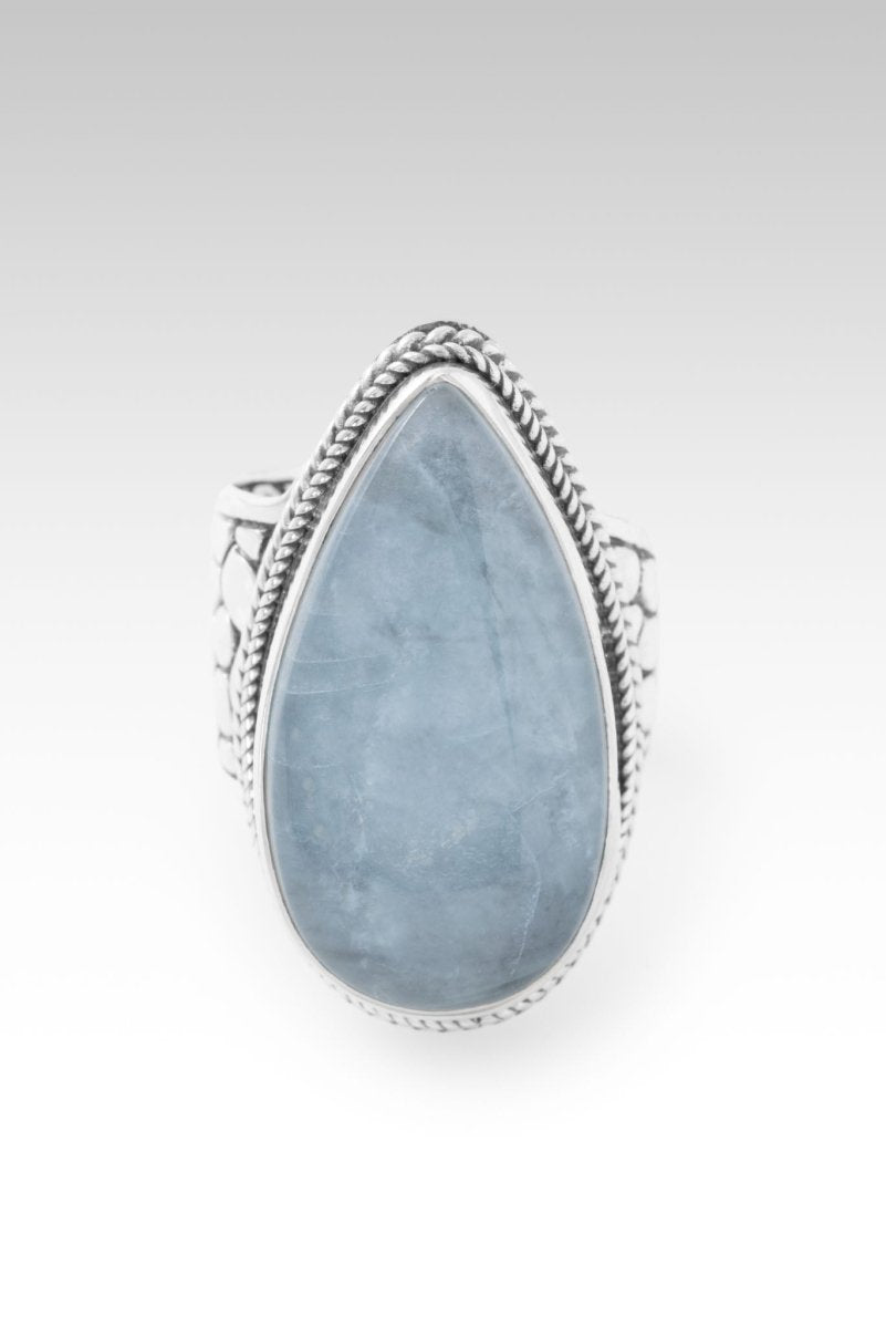 Healing Balance Ring™ in Aquamarine - Stress Relief & Energy Balancing Jewelry for Meditation, Yoga & Spiritual Wellness