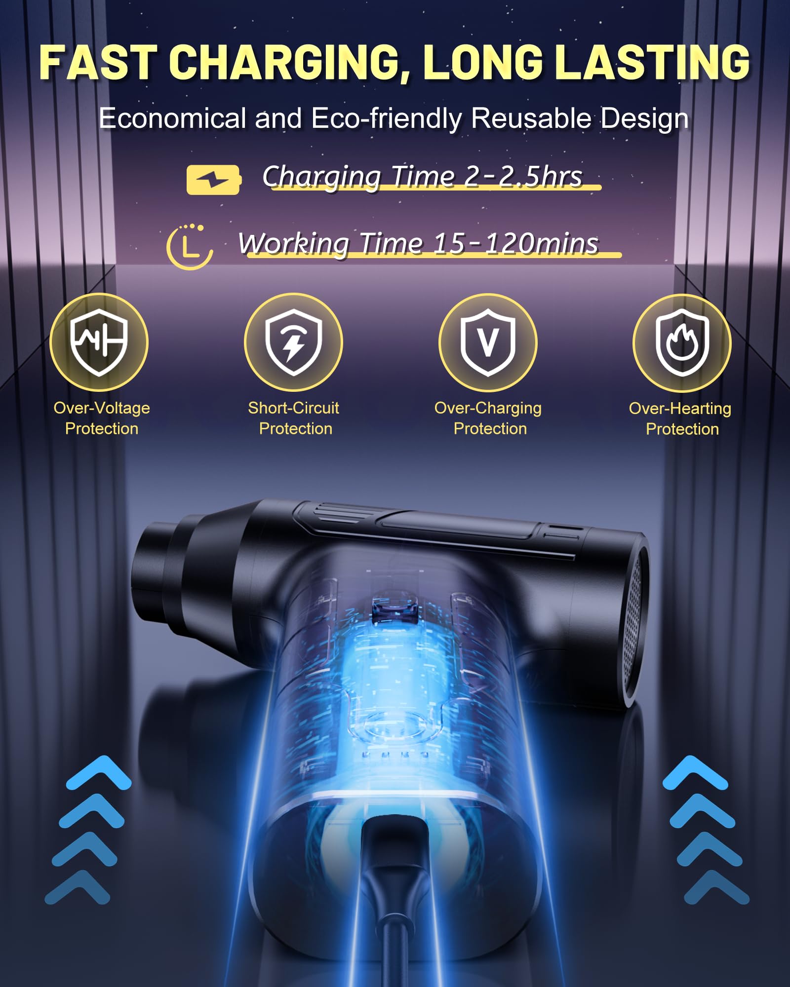 150,000 RPM Electric Air Duster - Powerful 2-in-1 Rechargeable Air Blower for PC Keyboard Cleaning, Car Detailing & Home Dusting | Replaces Canned Air | Perfect for Electronics, Automotive & Household Cleaning