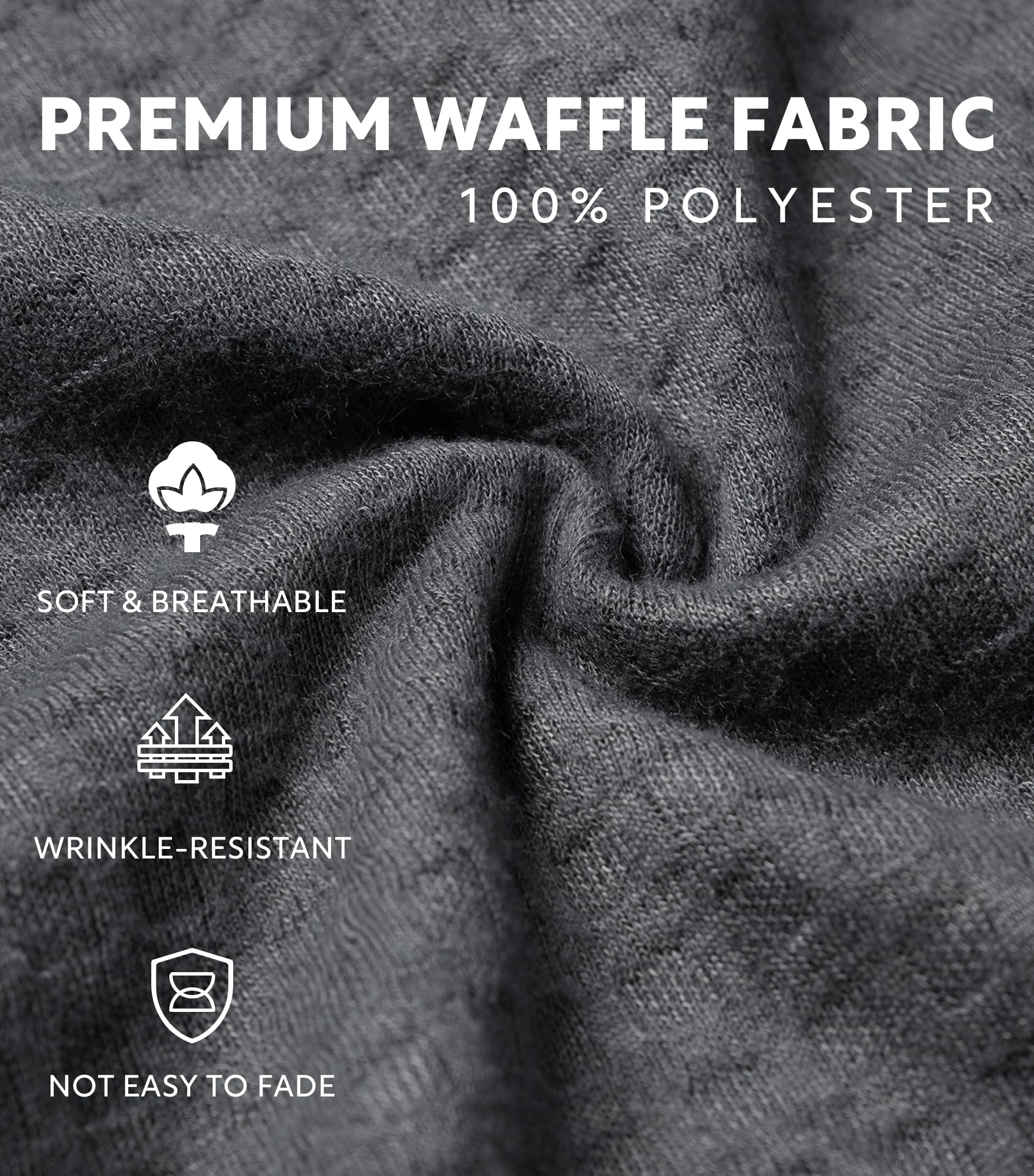 DAVID ARCHY Men's Waffle Knit Pajama Set - Soft & Warm Sleepwear with Notched Collar & Roomy Pockets - Cozy Loungewear for Winter Nights, Relaxing at Home & Gift Giving