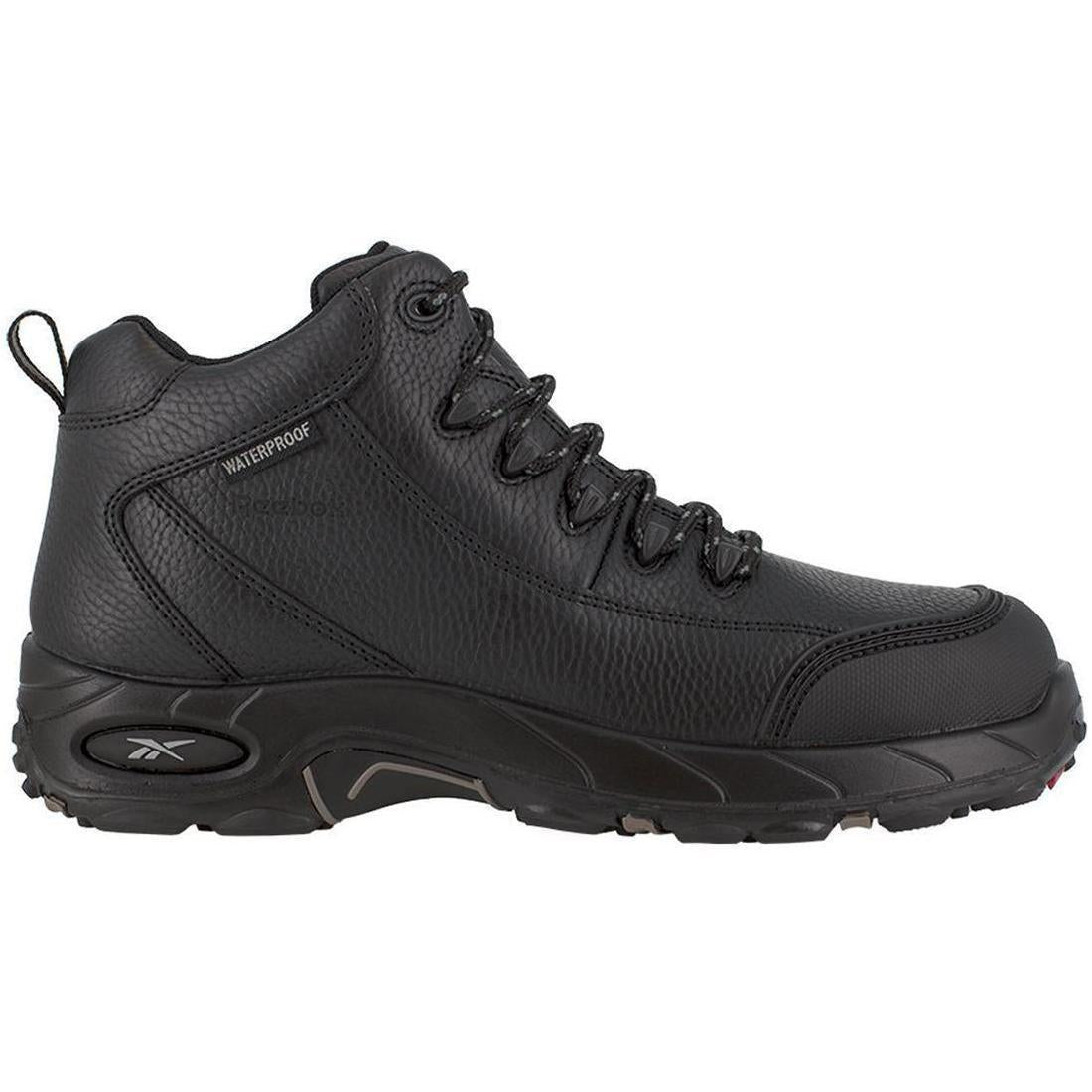 Tiahawk Composite Toe Work Boots for Men - Black Safety Shoes with Slip Resistant & Electrical Hazard Protection - Ideal for Construction, Warehouse & Industrial Work
