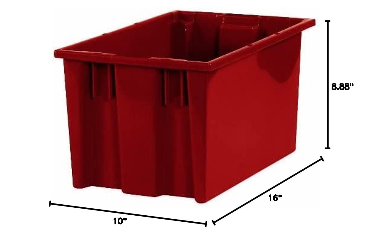 Aviditi 6-Pack Large Plastic Stackable Storage Bins 16