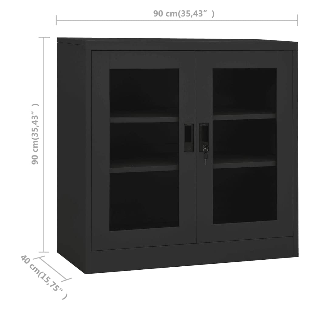 Steel Storage Cabinet with Adjustable Shelves - 35.4