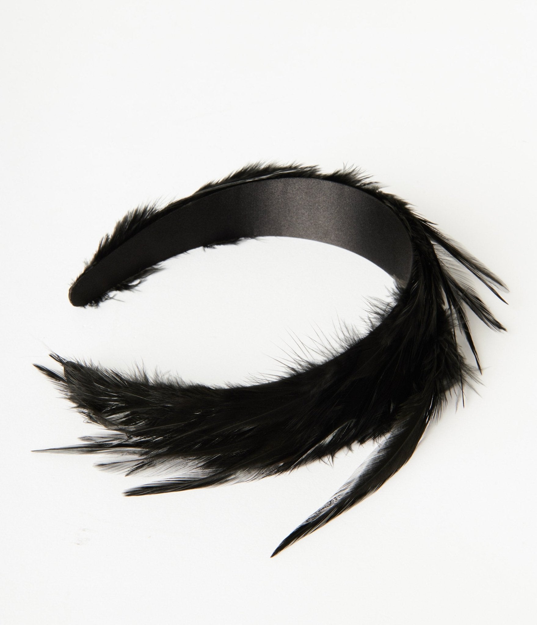 Vintage 1920s Black Feather Headband for Women - Roaring 20s Gatsby Flapper Headpiece - Perfect for Halloween Costumes, Themed Parties & Jazz Age Events