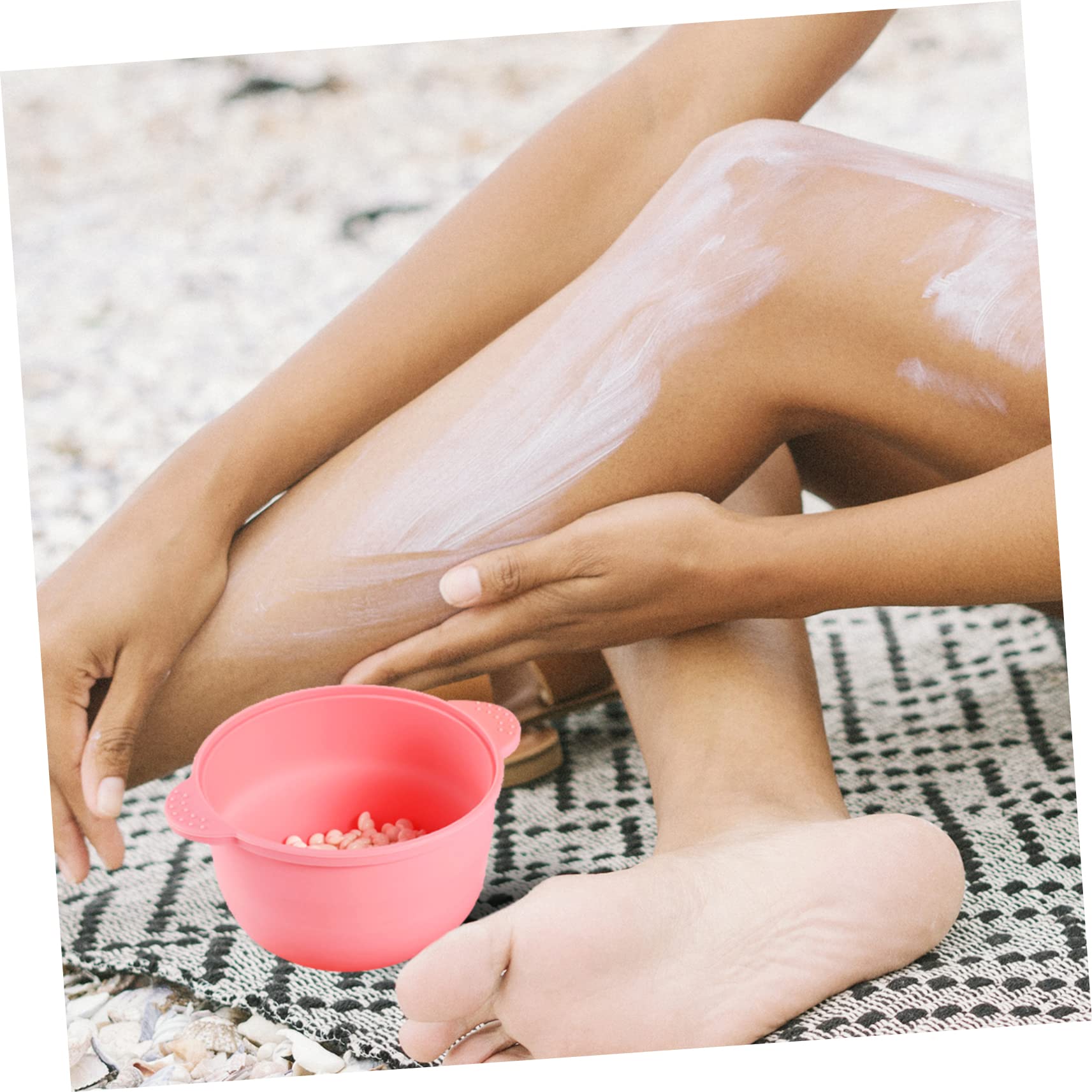 STOBOK Pink Wax Warmer Bowl for Hair Removal - Beeswax Heater with Silicone Inner Pot - Perfect for Salon, Spa & At-Home Waxing