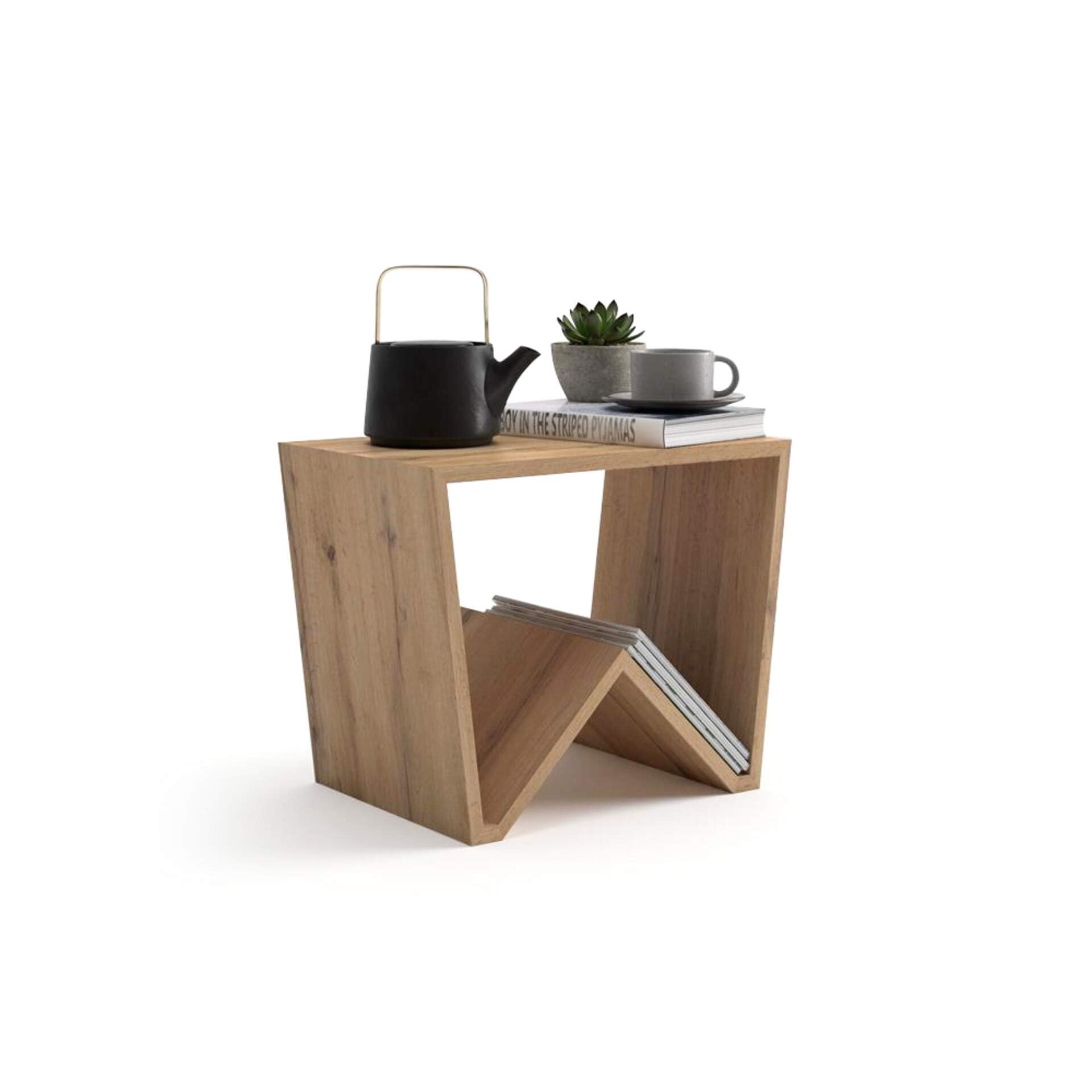 MOBILI FIVER Emma Coffee Table - Rustic Wood Color, Particle Board and Melamine, Low Living Room Center Table - Handcrafted in Italy - Perfect for Modern Living Rooms, Apartments and Cozy Spaces