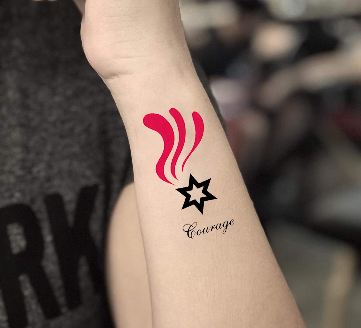 Waterproof Temporary Tattoo Stickers for Men & Women - 3D Realistic Flowers, Butterflies, Stars, Angels, Wolves & Armband Designs (60mmX105mm) | Perfect for Parties, Halloween, Cosplay & Body Art