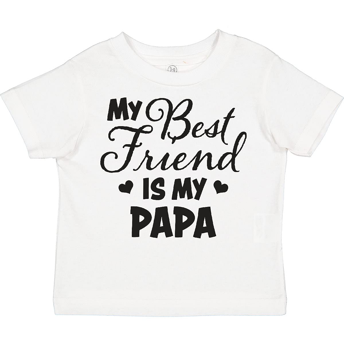 My Best Friend is My Papa with Hearts Toddler T-Shirt - Perfect for Father's Day, Family Photos, and Everyday Wear