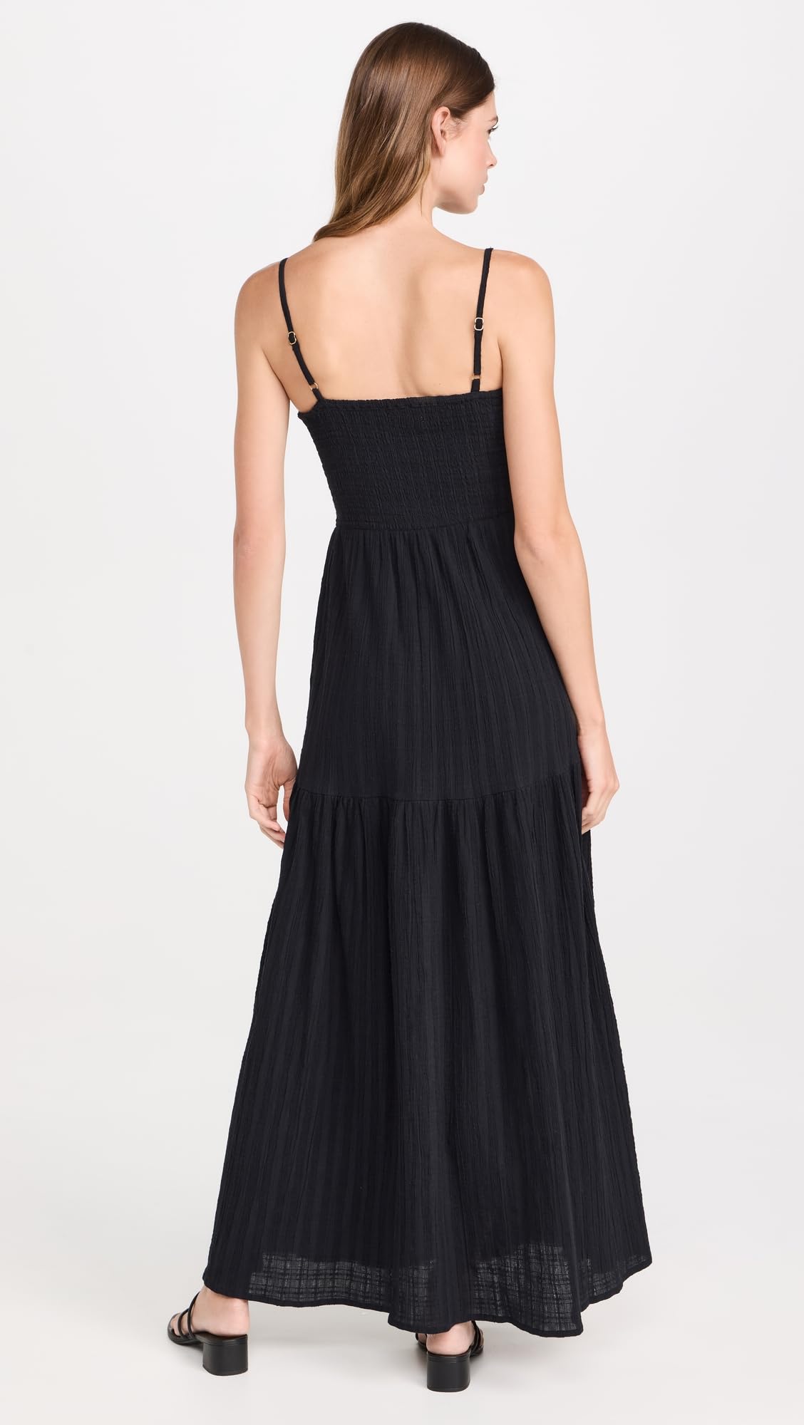L*Space Mallorca Maxi Dress for Women - Adjustable Straps, Tiered Skirt, 100% Cotton Long Summer Dress - Perfect for Beach Vacations, Resort Wear & Evening Outings