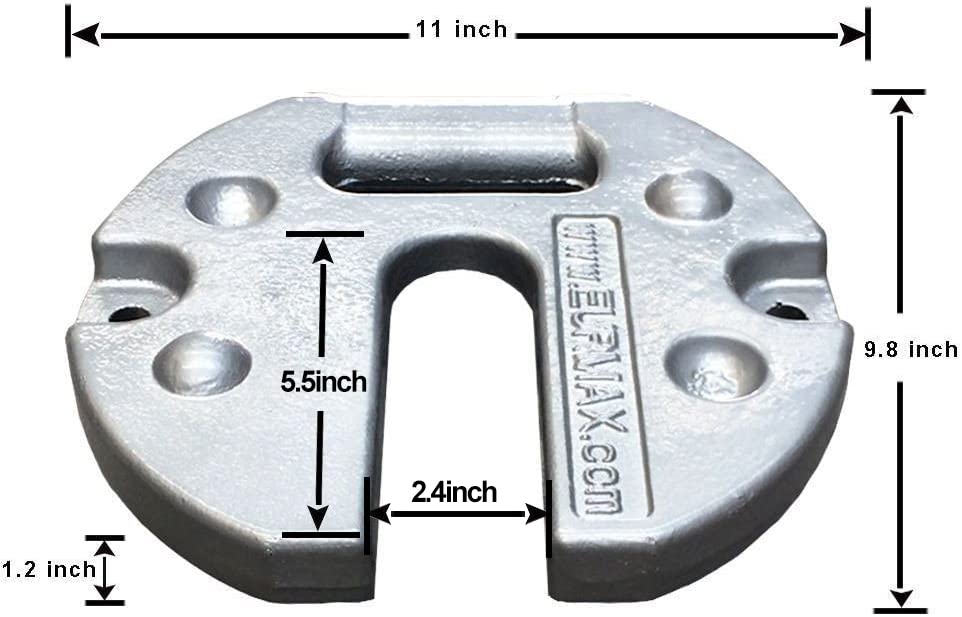 Eurmax USA 44 Lbs Cast Iron Canopy Weights (2-Pack) - Heavy Duty Tent Weights for Pop Up Canopies, Party Tents & Outdoor Events - Perfect for Beach, Backyard, Farmers Market & Camping Stability