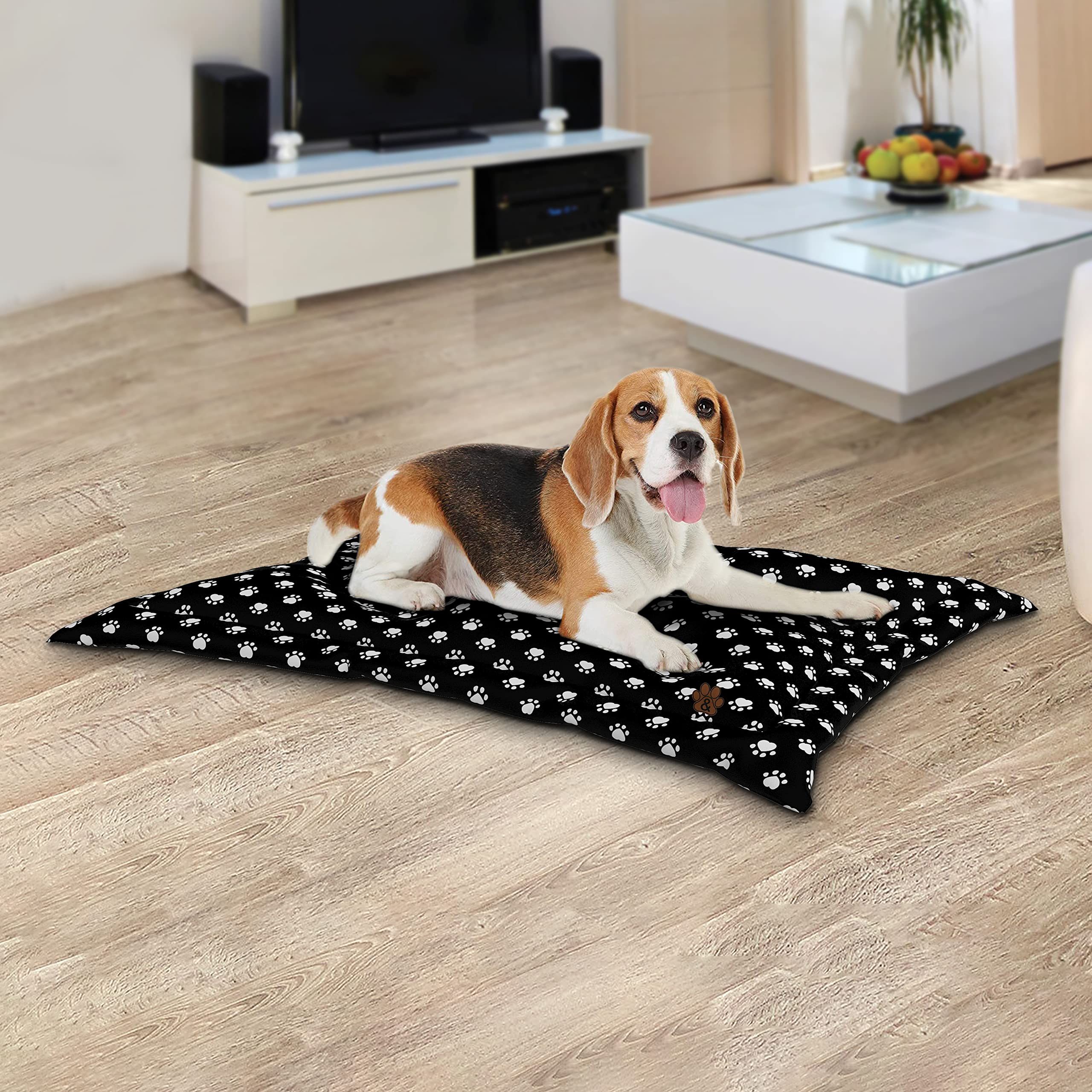 Premium Non-Slip Dog Bed Mat for Large Medium Small Dogs & Cats - Washable Pet Mattress with Anti-Slip Bottom (Pattern 10, Large Size) - Perfect for Living Room, Bedroom & Crate Comfort