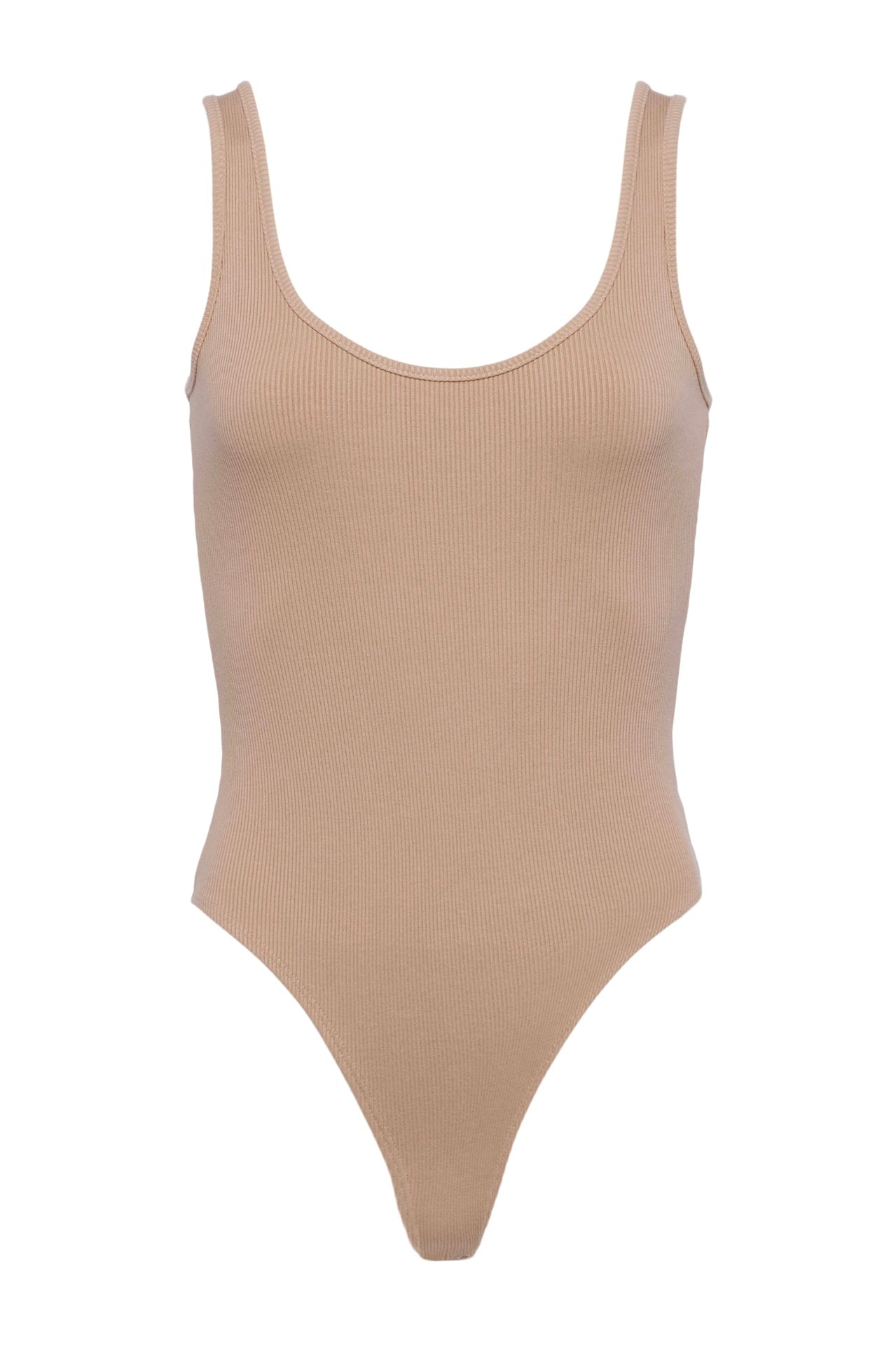 L'Agence Nica Scoop Neck Bodysuit - Women's Sexy Stretchy T-Shirt Bodysuit for Casual Wear & Night Out